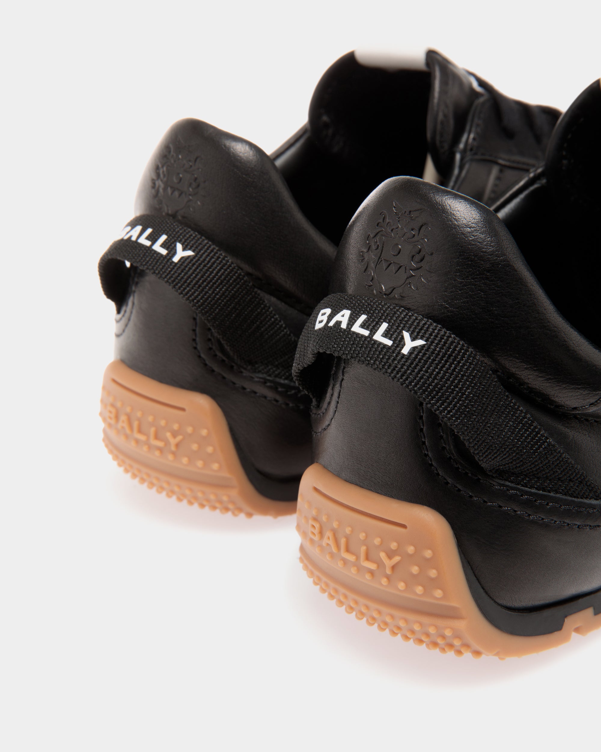 Bally Quarry Sneaker in Black Leather-in-Black-5-Bally Outlet