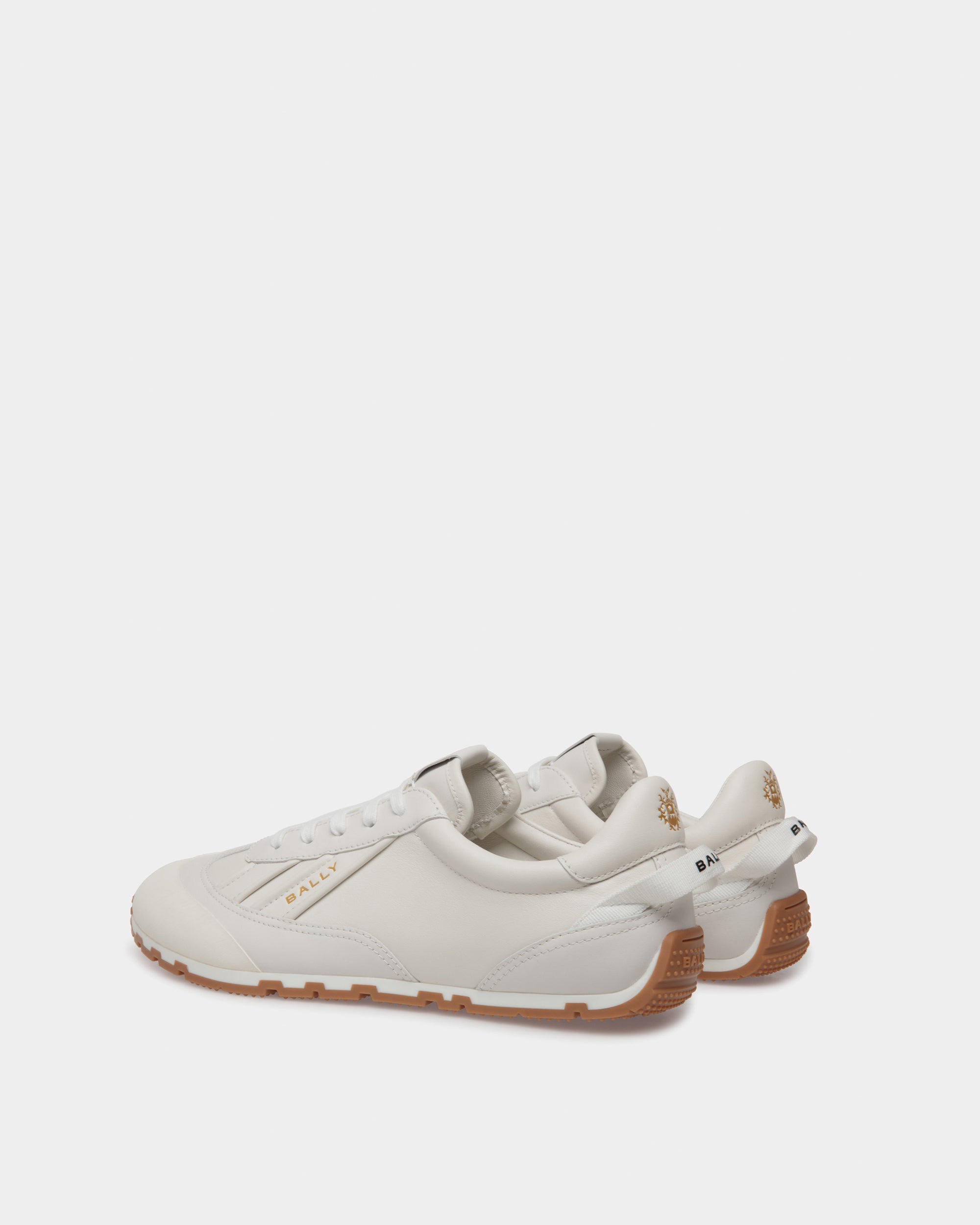 Bally Quarry Sneaker in White Leather-in-White-3-Bally Outlet