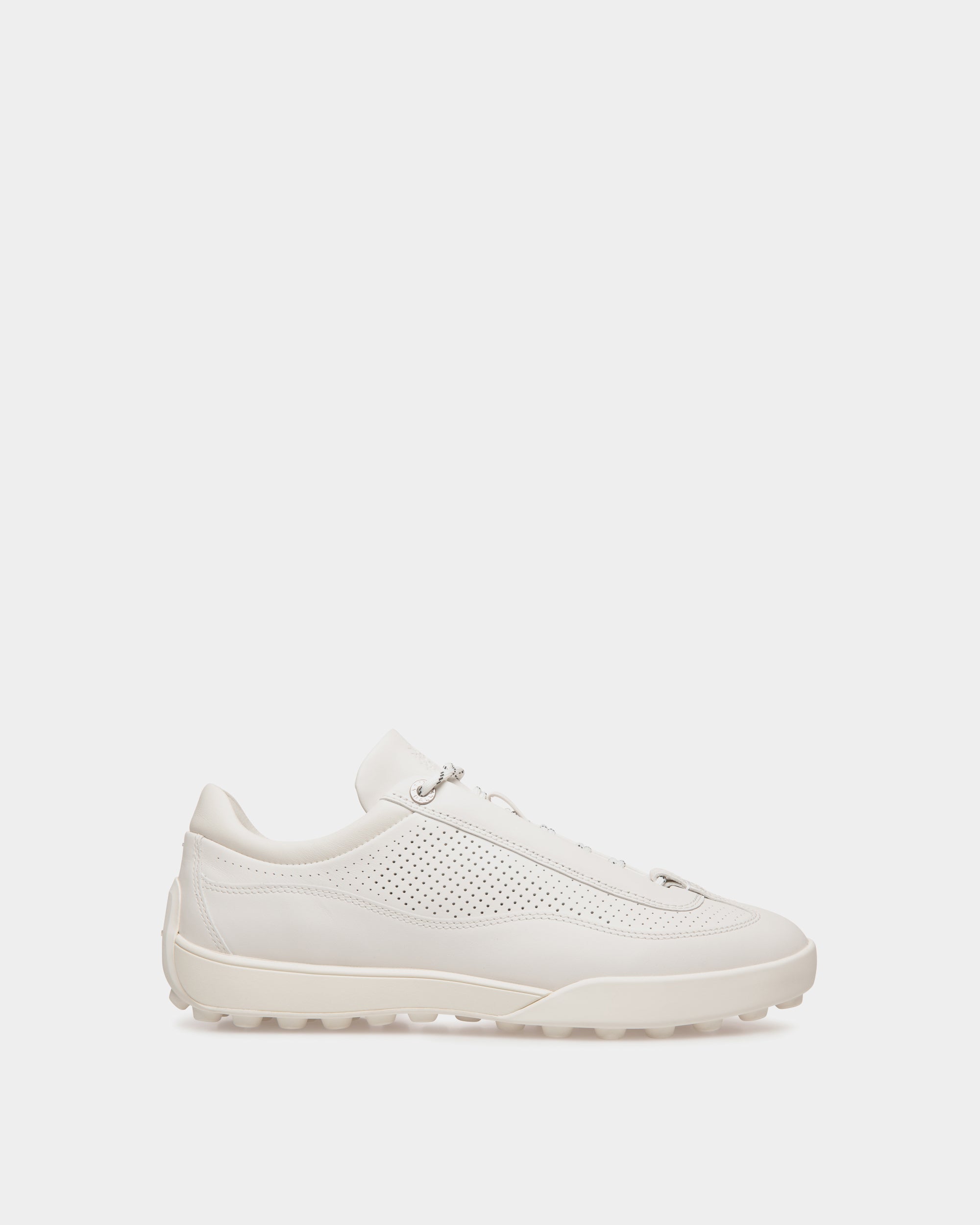 Bally Manto Runner Sneaker in Leather-in-White-1-Bally Outlet