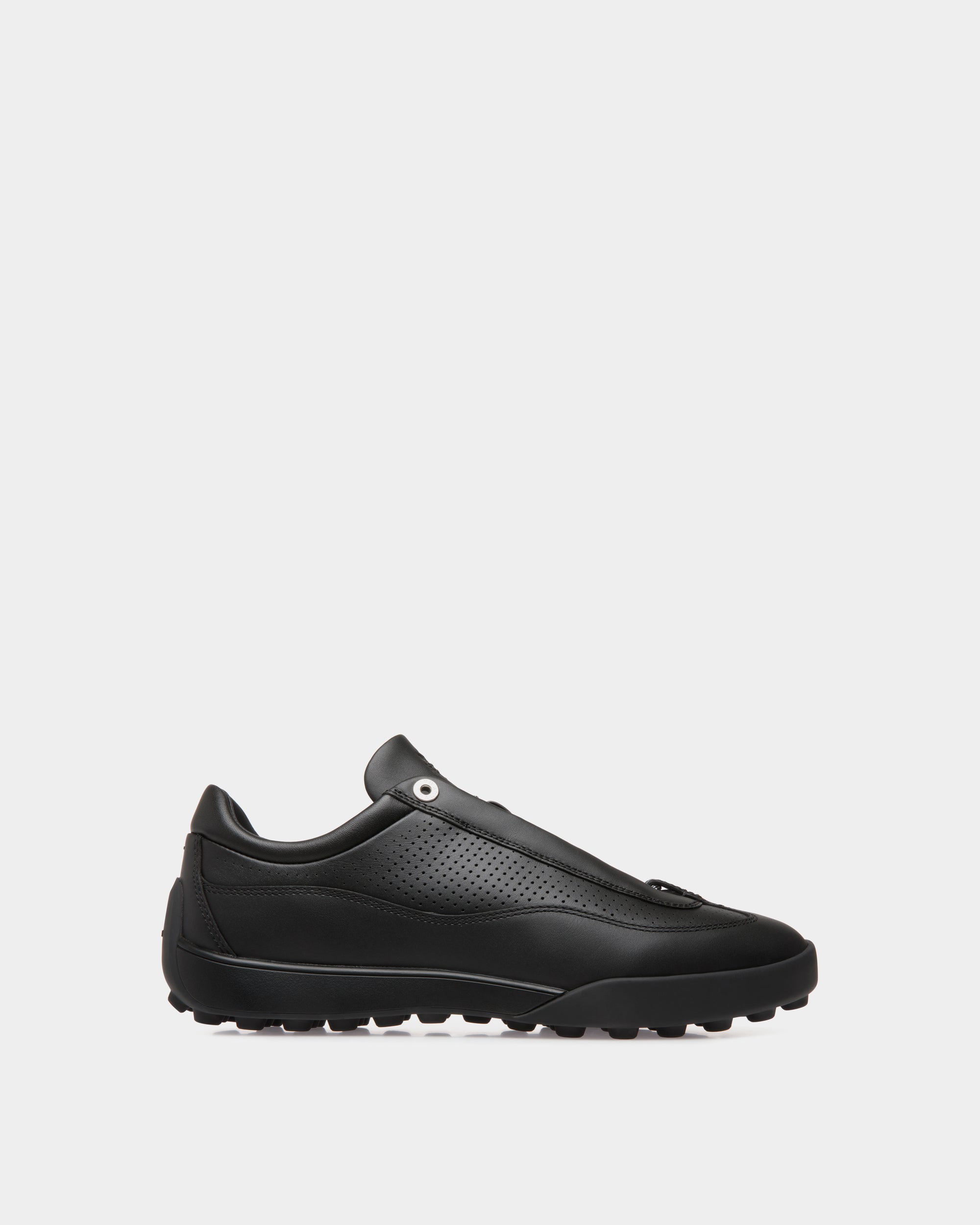 Bally Manto Runner Sneaker in Black Leather-in-Black-2-Bally Outlet
