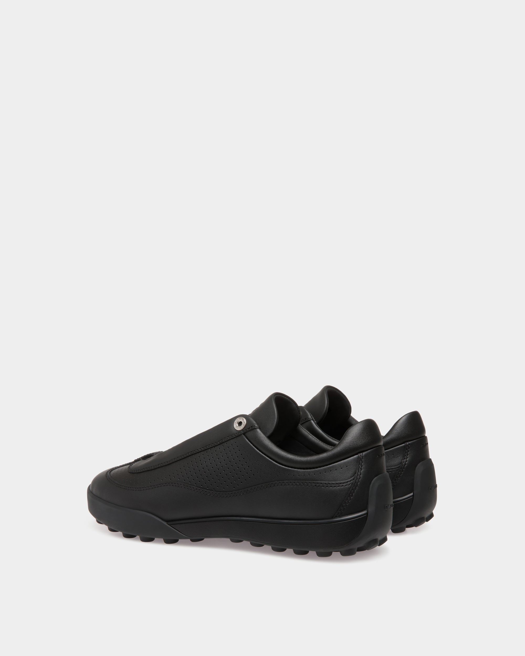 Bally Manto Runner Sneaker in Black Leather-in-Black-3-Bally Outlet