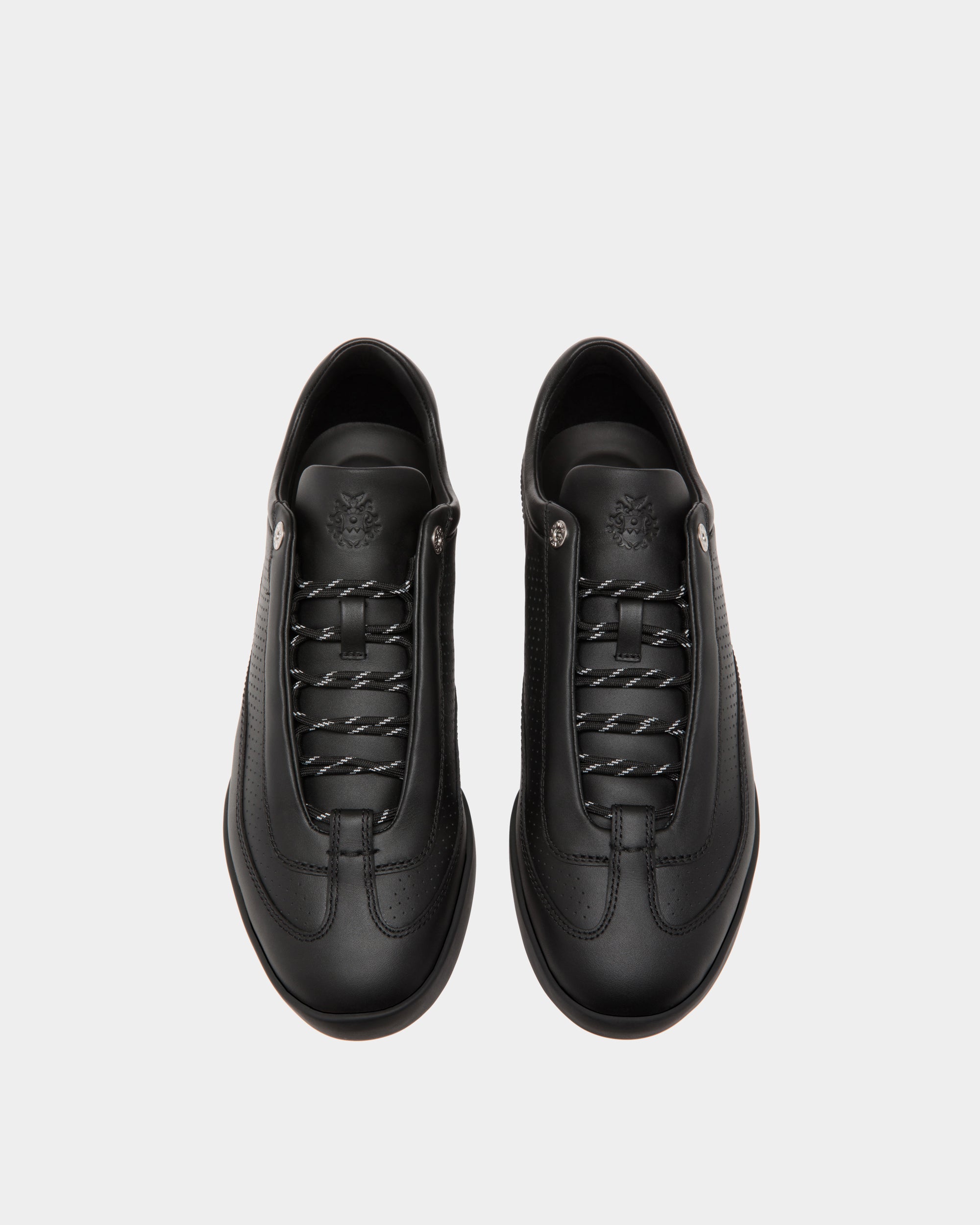 Bally Manto Runner Sneaker in Black Leather-in-Black-4-Bally Outlet