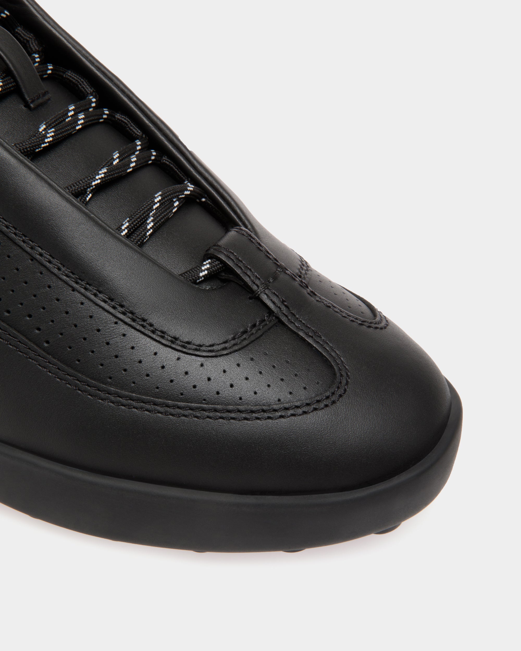 Bally Manto Runner Sneaker in Black Leather-in-Black-5-Bally Outlet