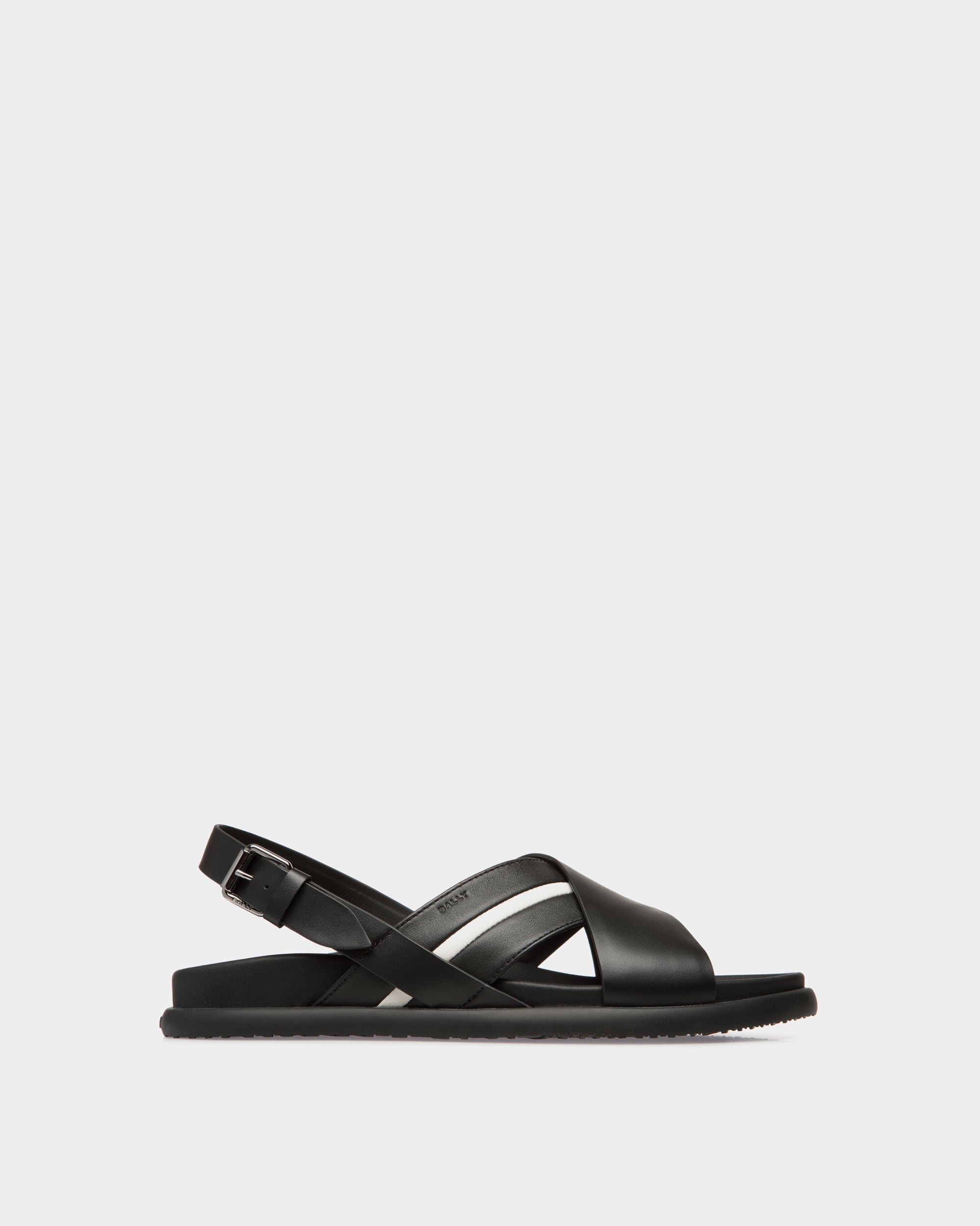 Bally Newport Sandal in Black Leather-in-Black-2-Bally Outlet