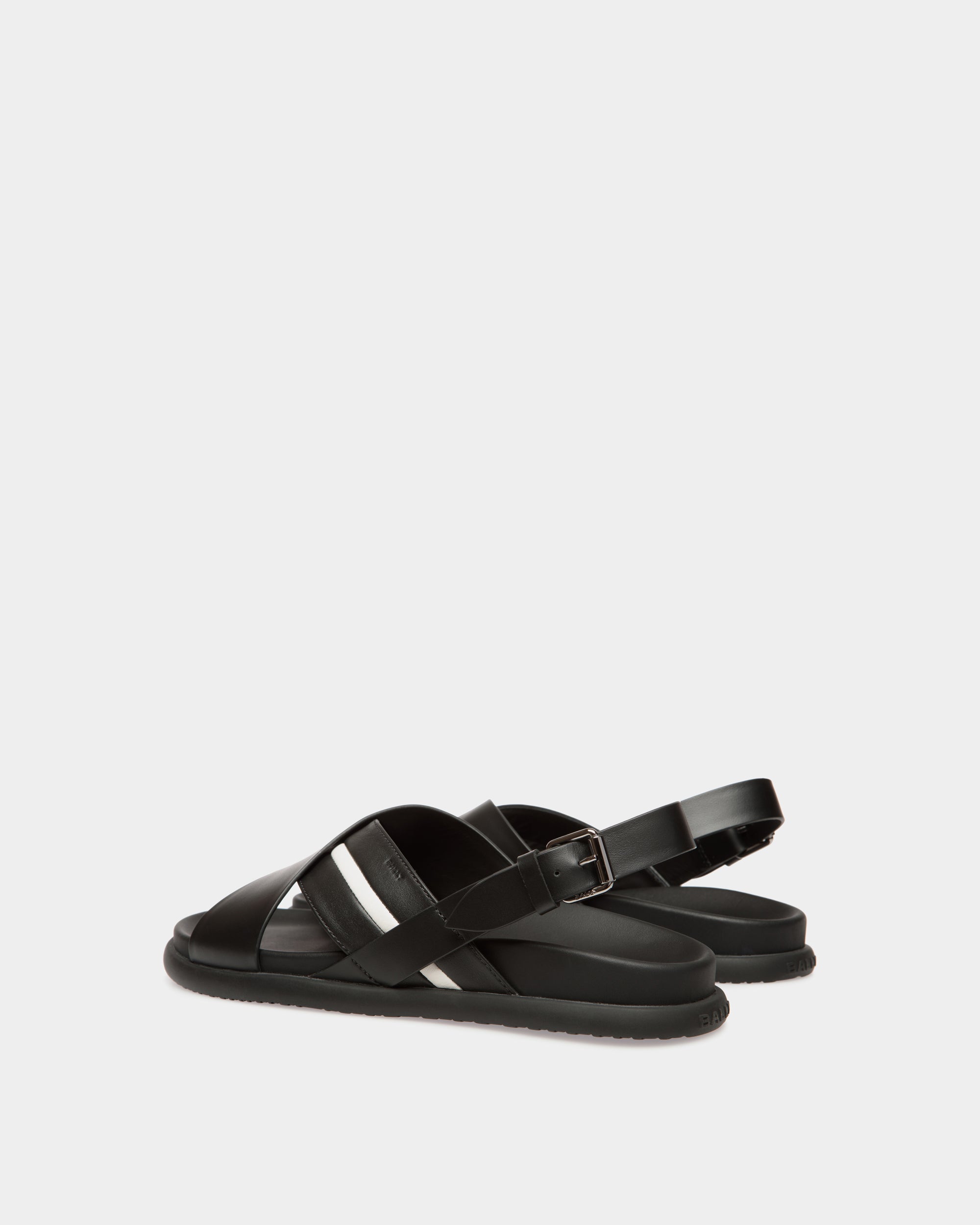 Bally Newport Sandal in Black Leather-in-Black-3-Bally Outlet