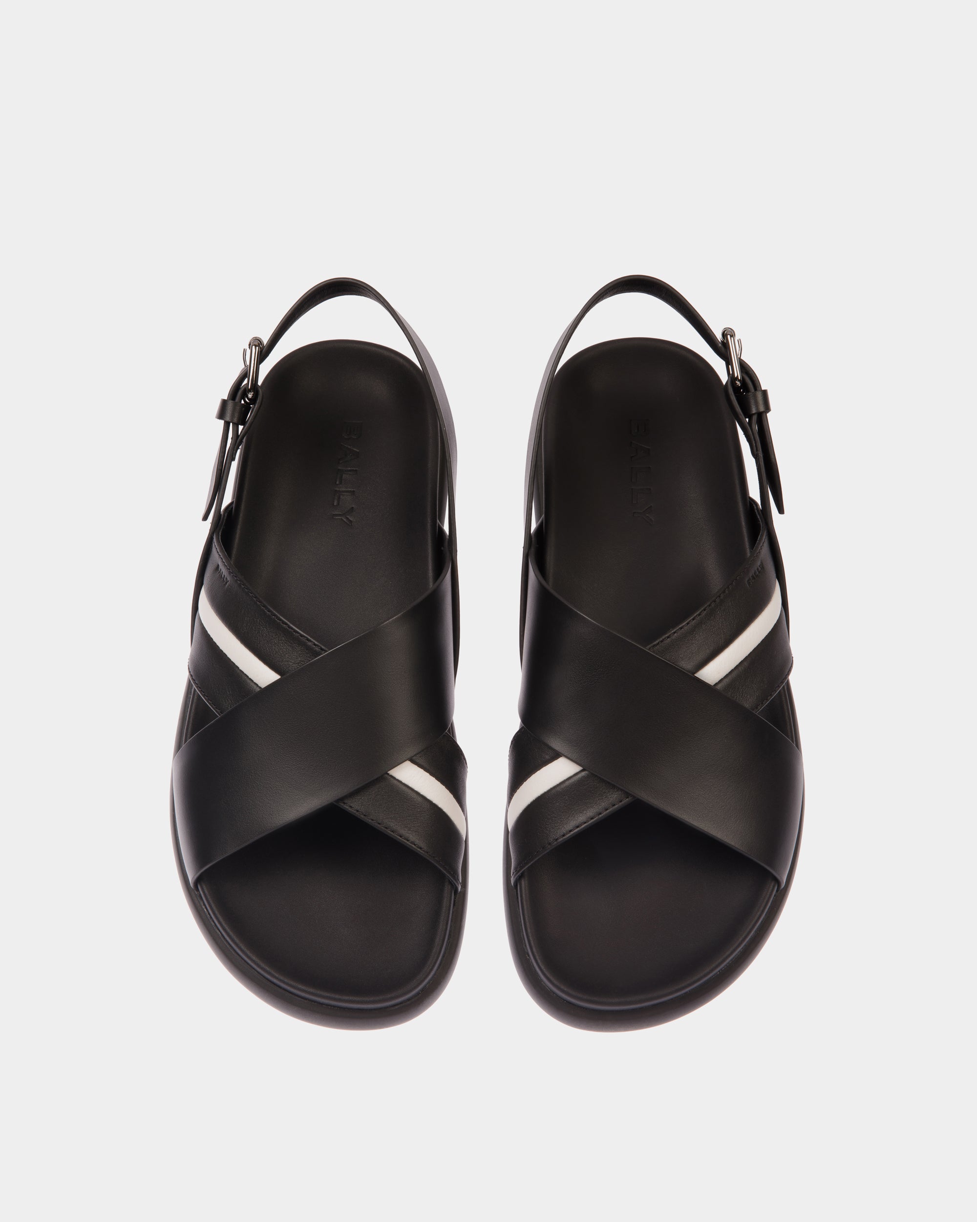 Bally Newport Sandal in Black Leather-in-Black-4-Bally Outlet