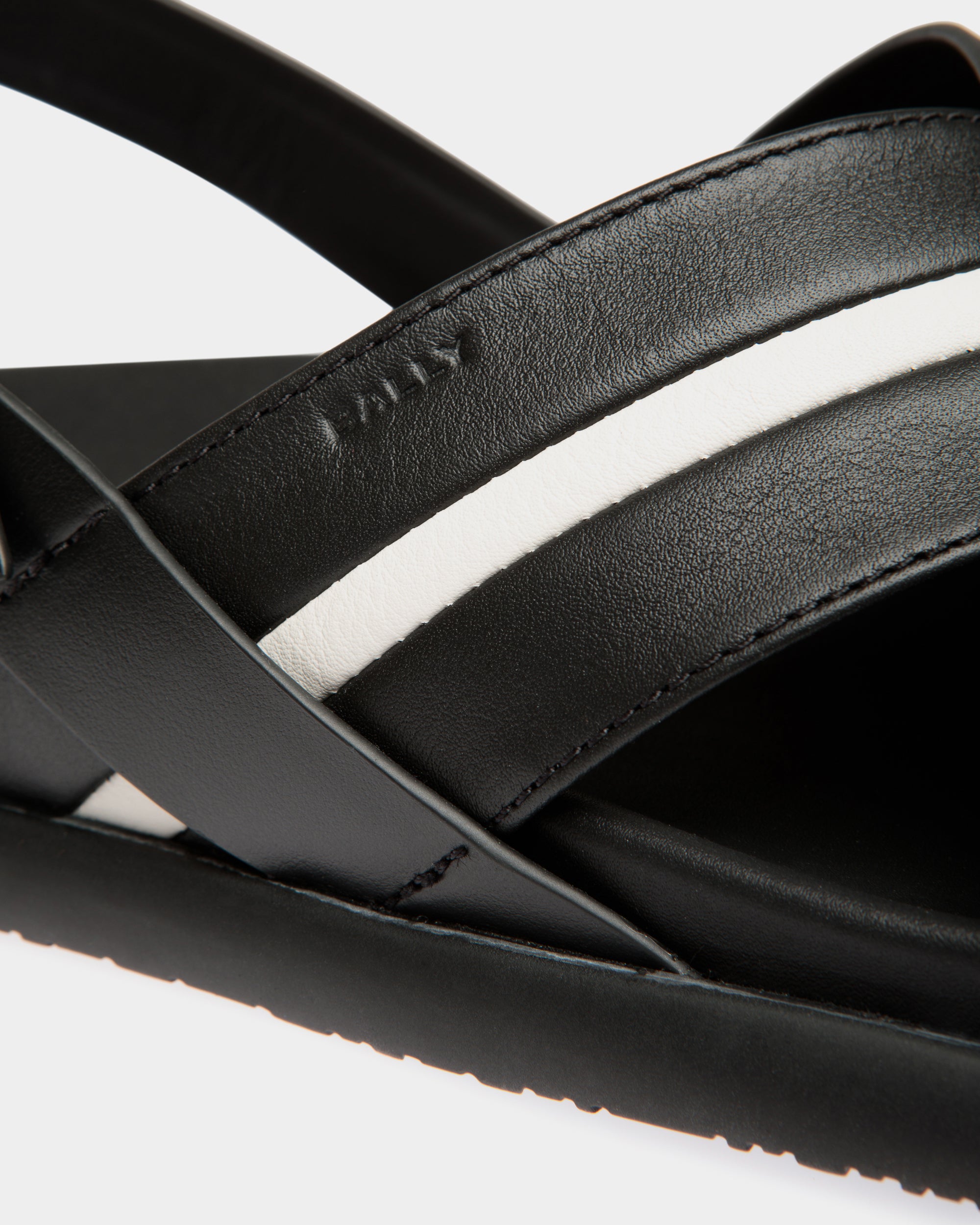 Bally Newport Sandal in Black Leather-in-Black-5-Bally Outlet