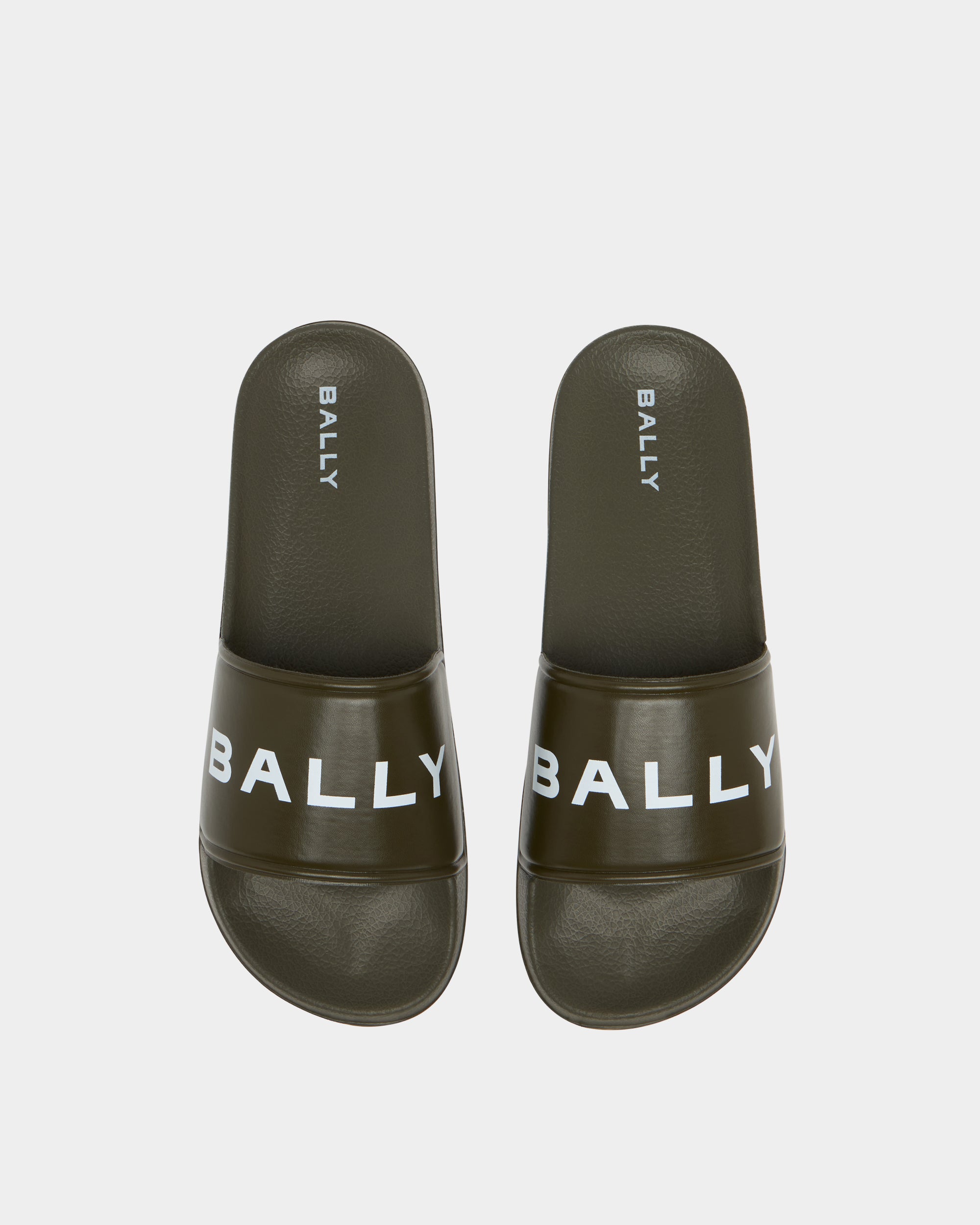 Bally Summer Slide In Green Rubber-in-Green-4-Bally Outlet