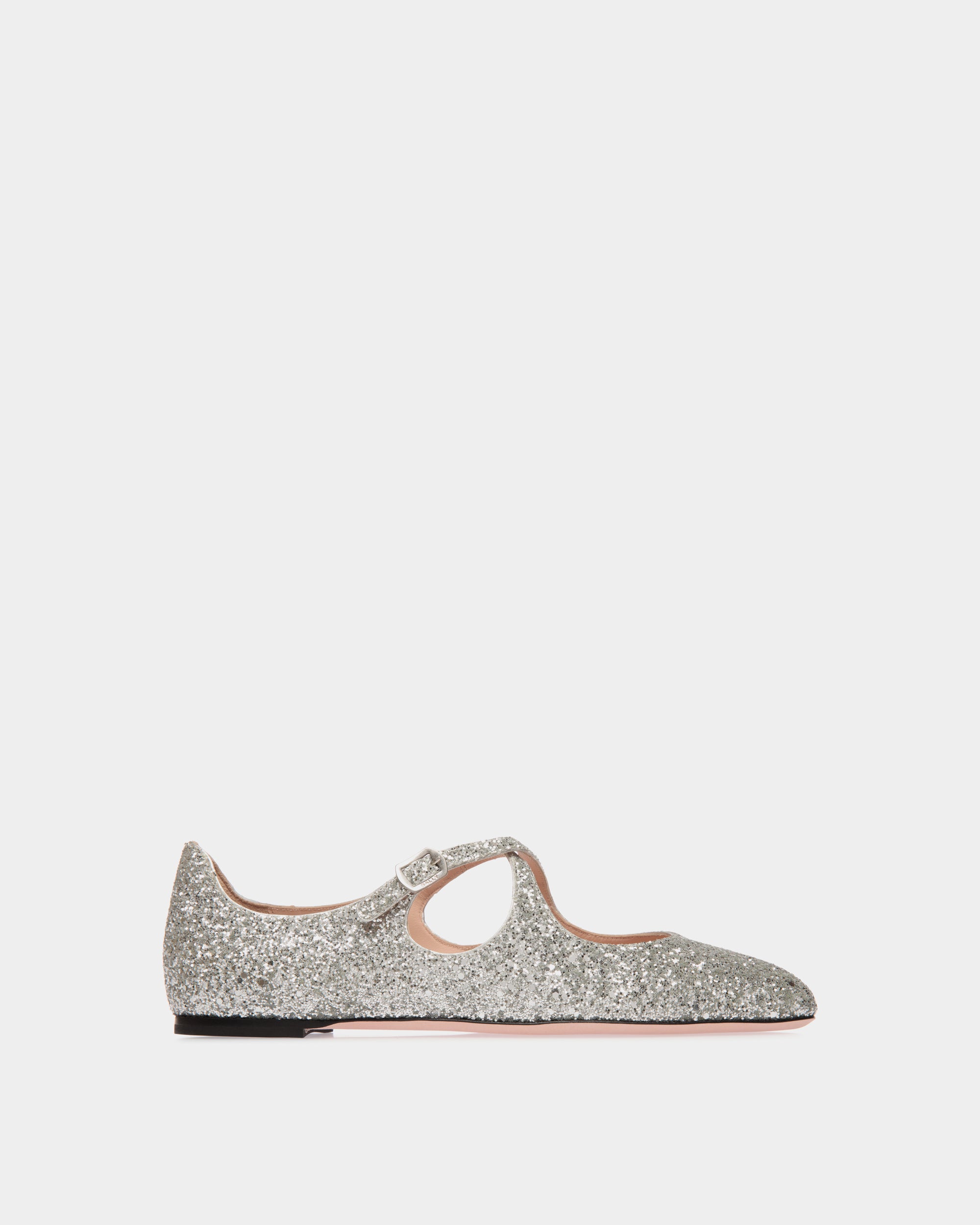 Bally Ballyrina Flat Shoes-in-Silver-1-Bally Outlet