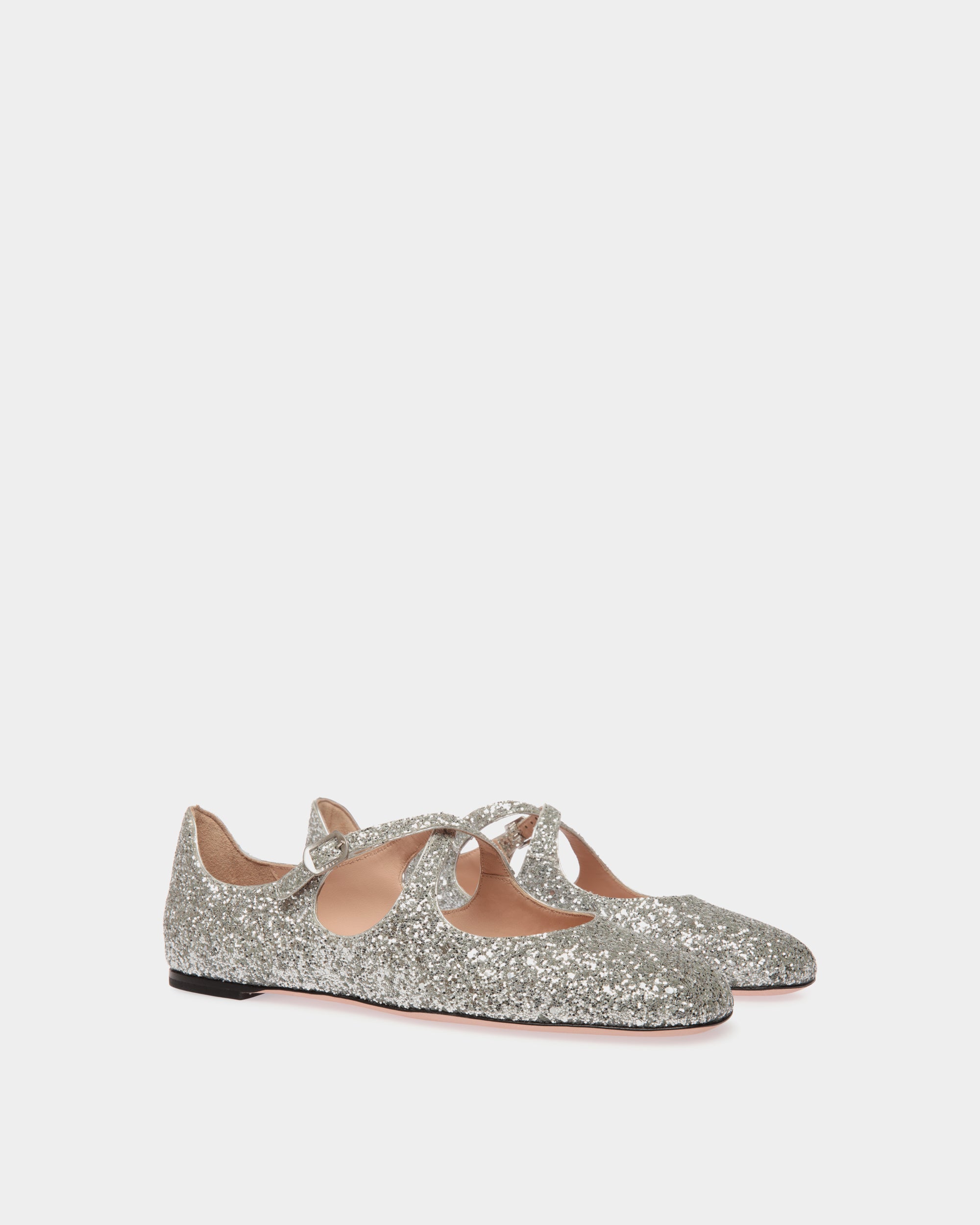 Bally Ballyrina Flat Shoes-in-Silver-2-Bally Outlet