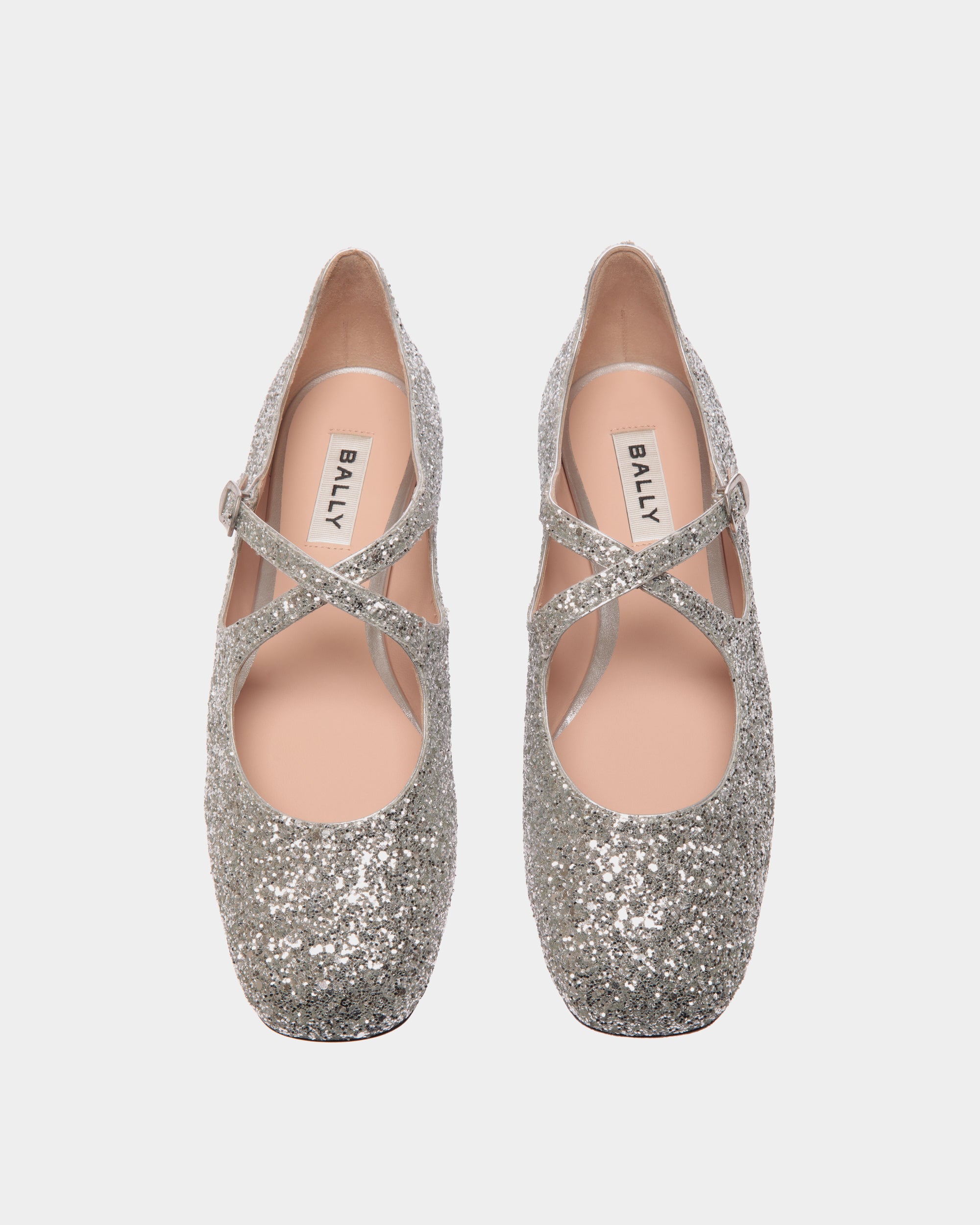 Bally Ballyrina Flat Shoes-in-Silver-4-Bally Outlet