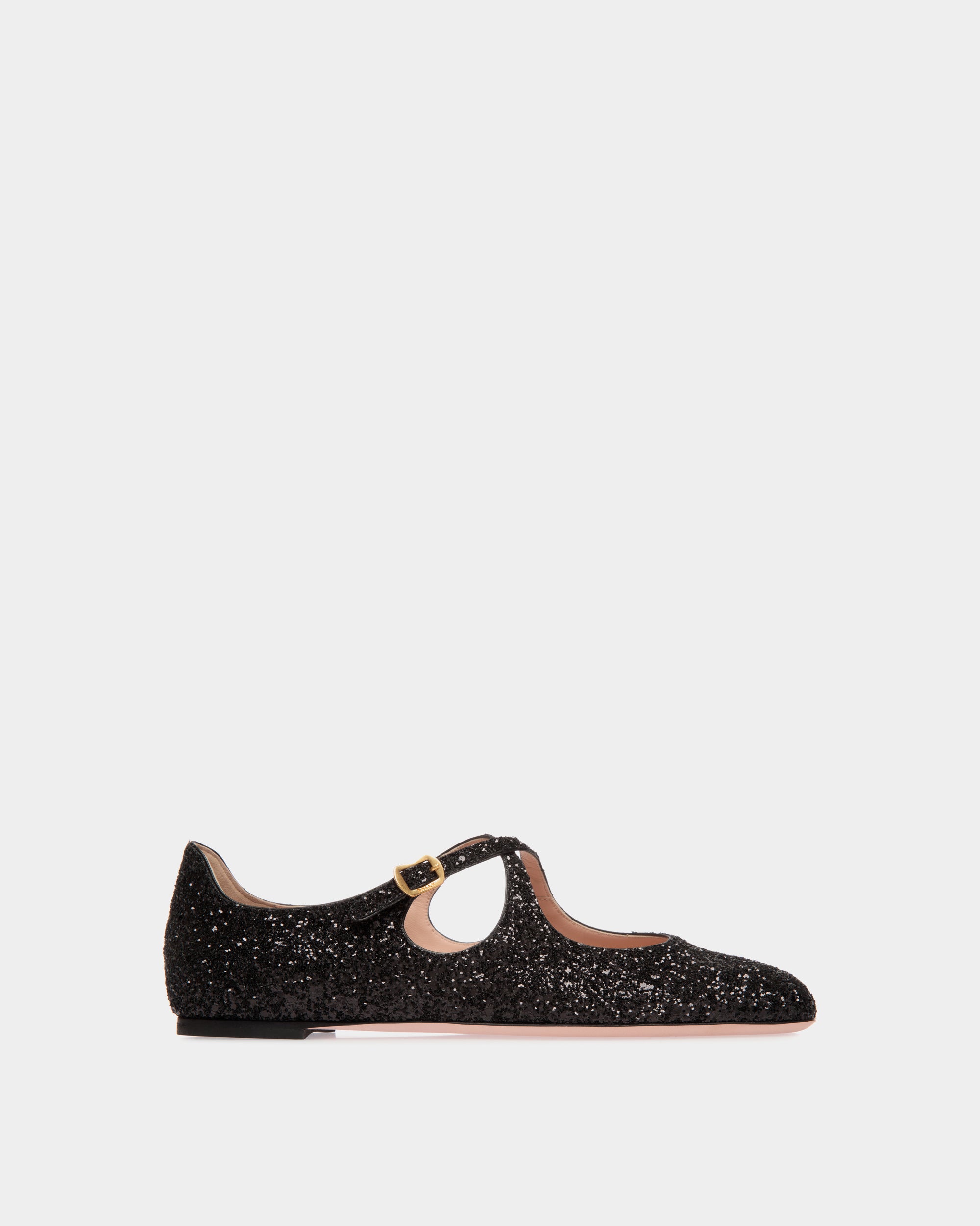 Bally Ballyrina Flat Shoes Glitter-in-Black-1-Bally Outlet