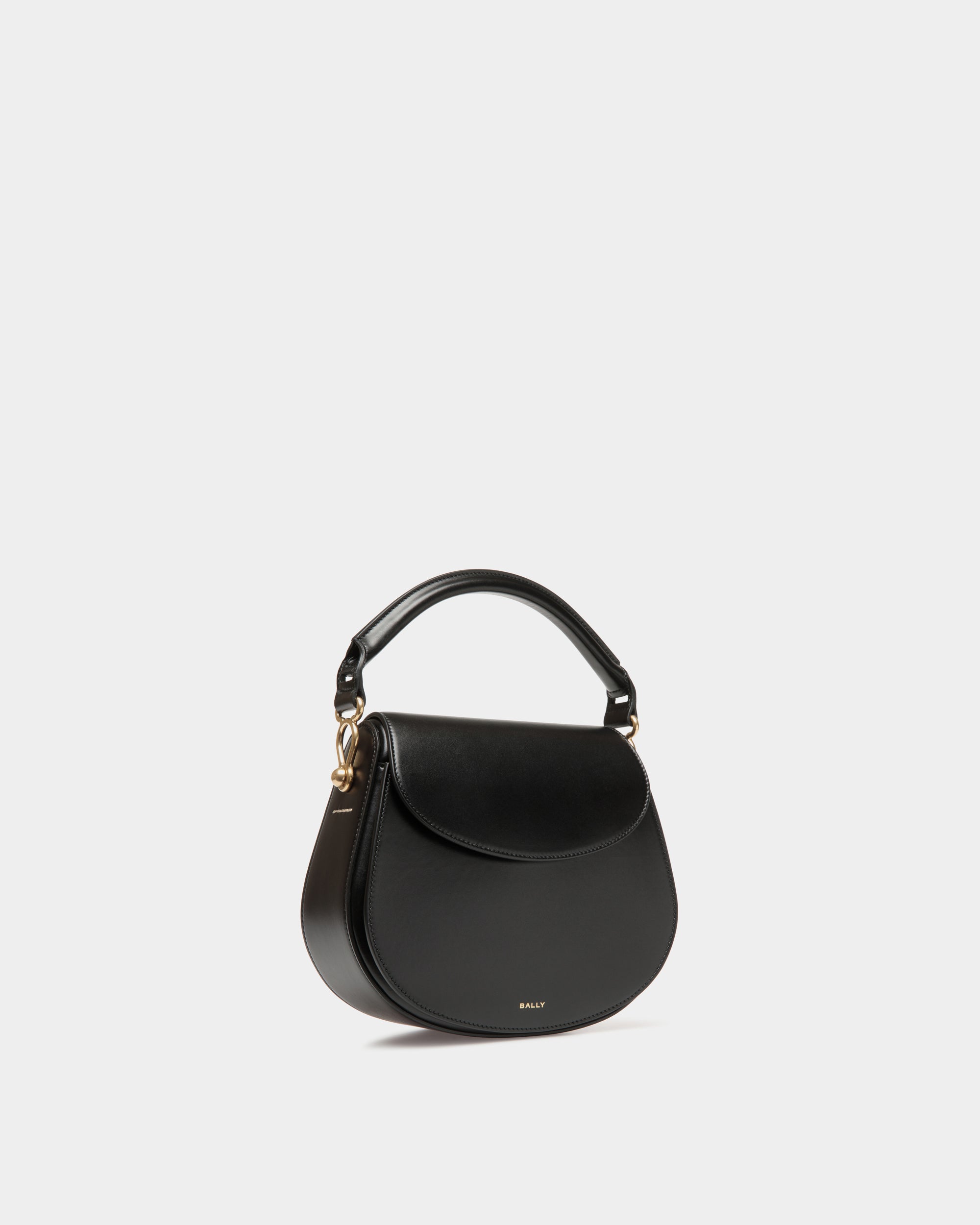 Bally Lune Crossbody Bag In Leather-in-Black-3-Bally Outlet