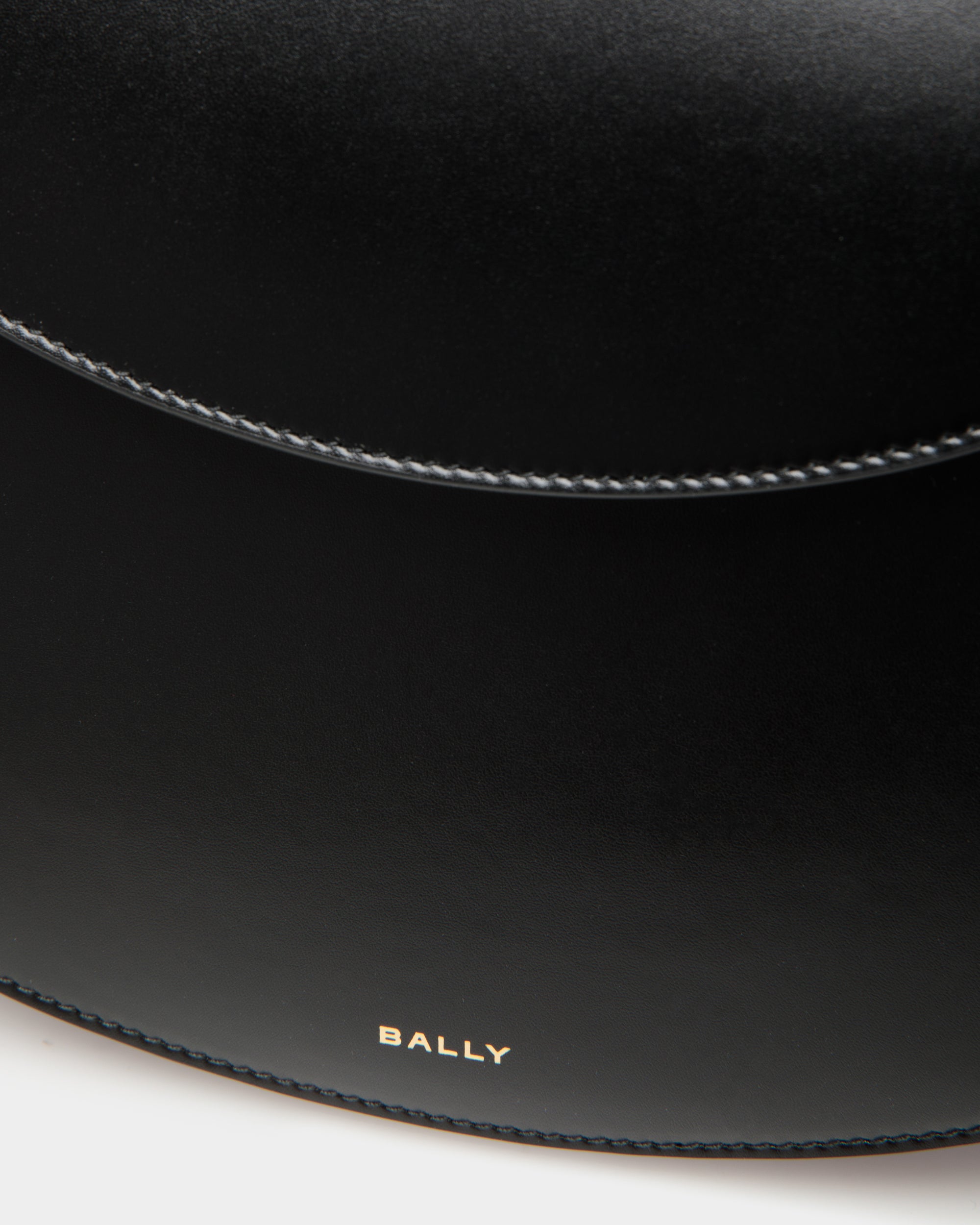 Bally Lune Crossbody Bag In Leather-in-Black-5-Bally Outlet