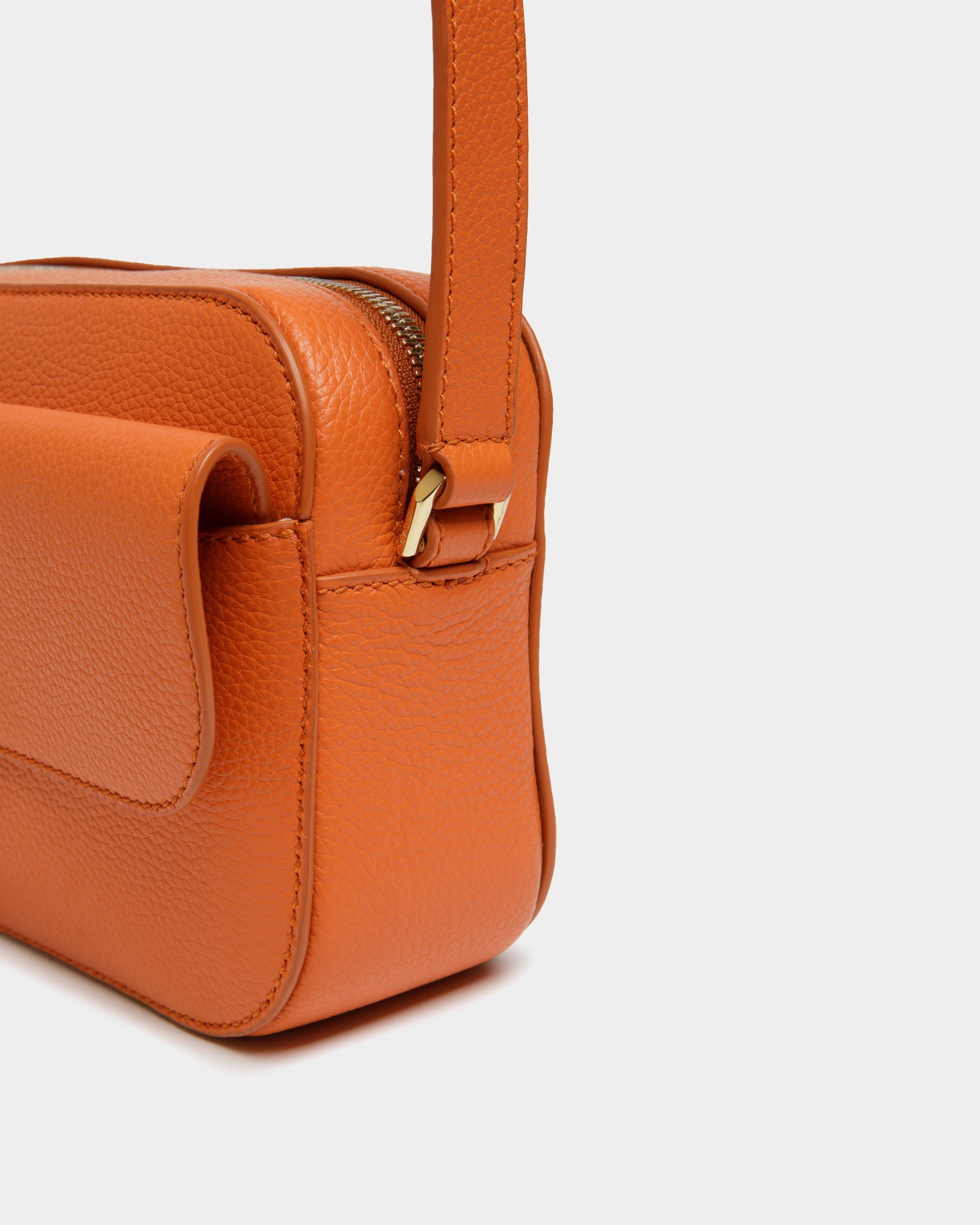 Bally Loly Grained Leather Crossbody Bag-in-Orange-4-Bally Outlet