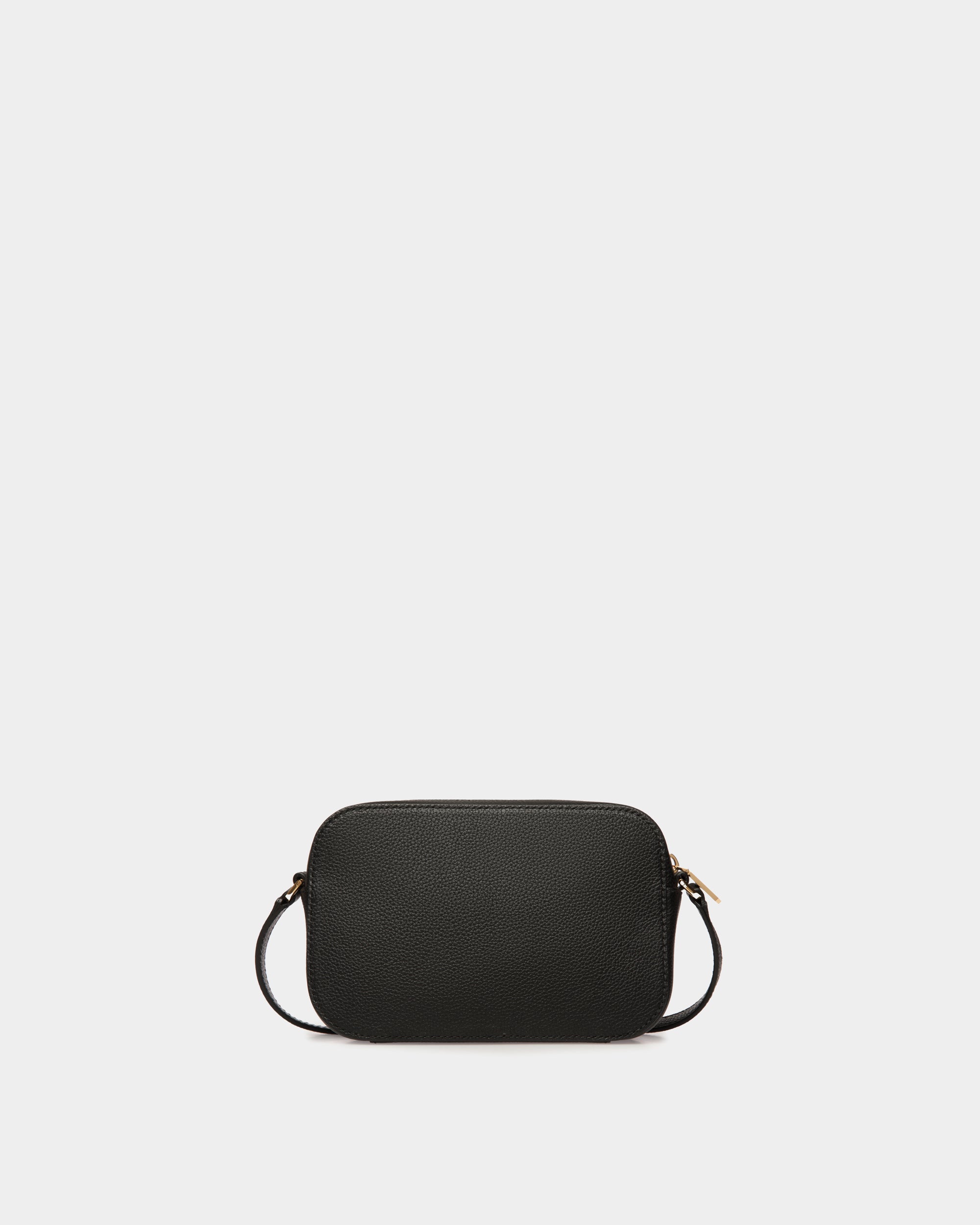 Bally Lock Me Small Crossbody Bag in Grained Leather-in-Black-2-Bally Outlet