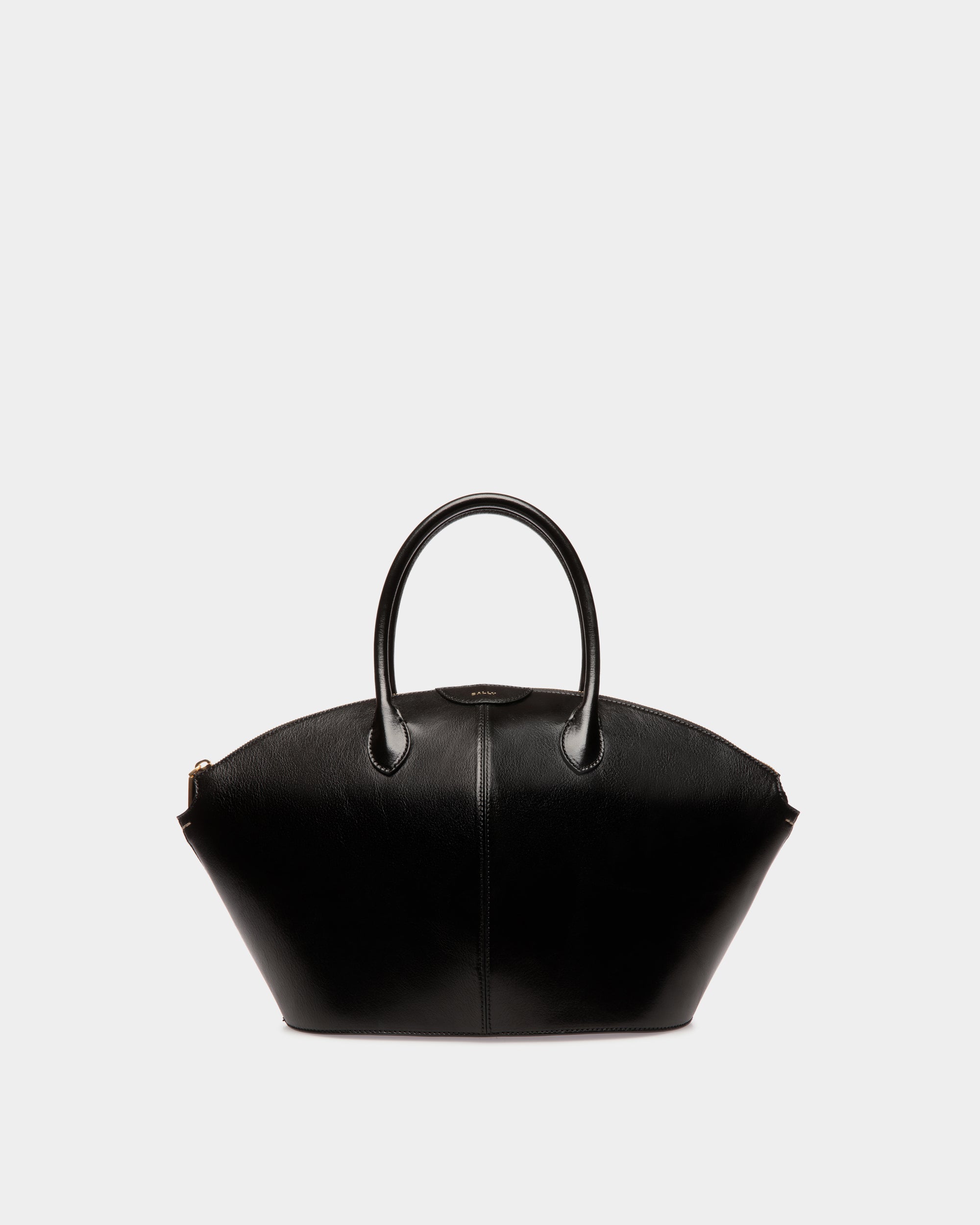 Bally Belle Alpine Top Handle Leather Bag-in-Black-1-Bally Outlet