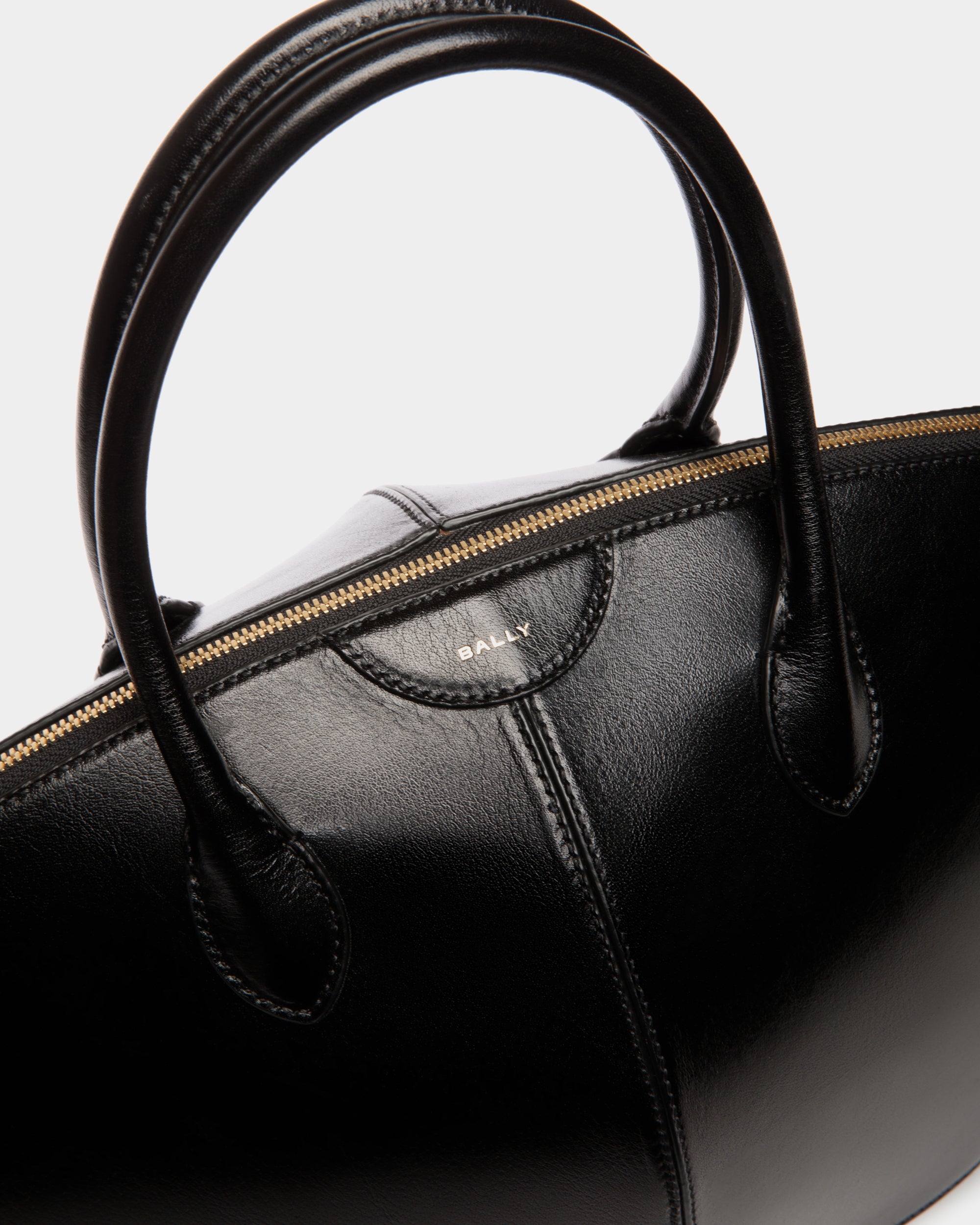 Bally Belle Alpine Top Handle Leather Bag-in-Black-5-Bally Outlet