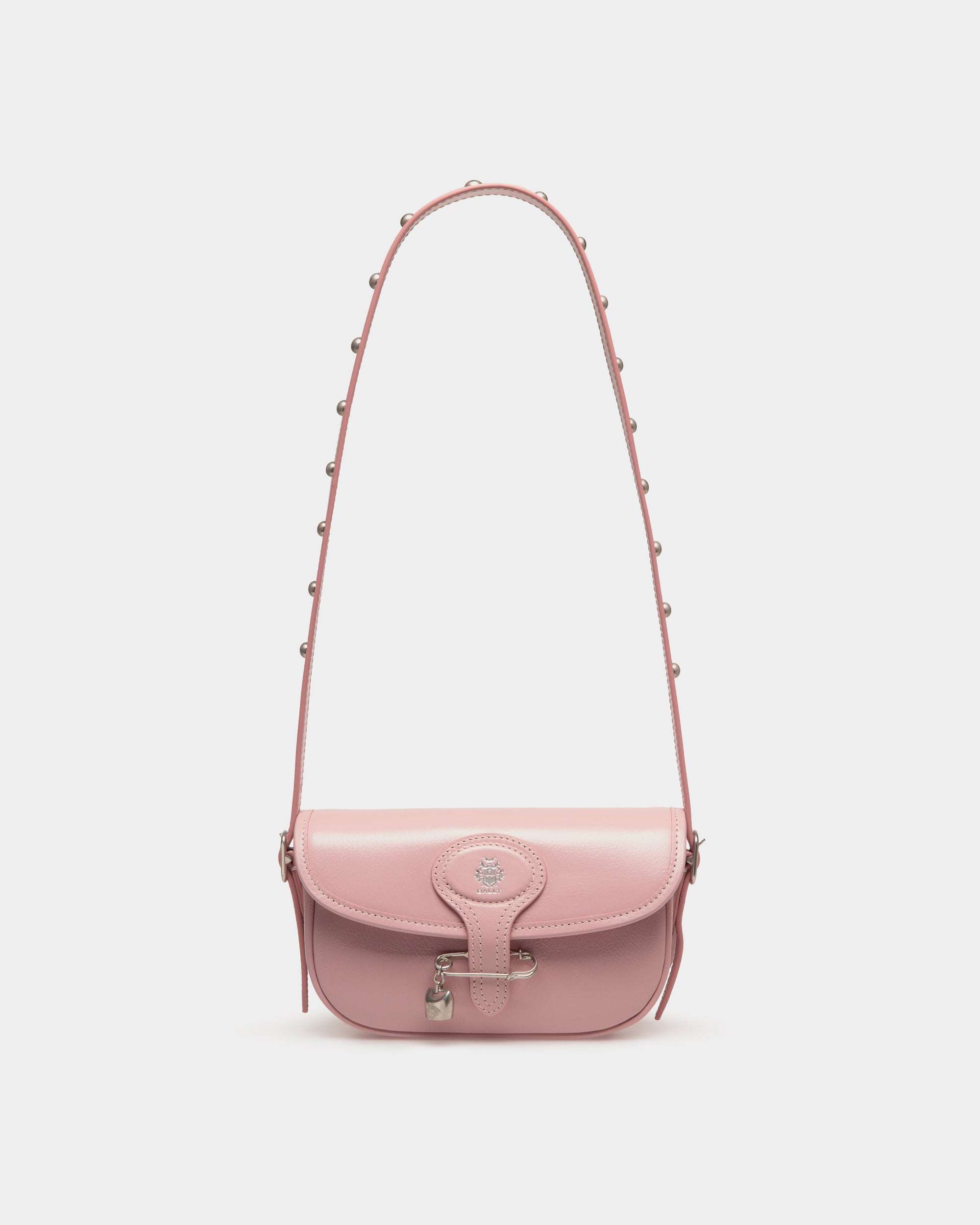 Bally Beckett Minibag in Leather With a Bally Pin-in-Pink-1-Bally Outlet