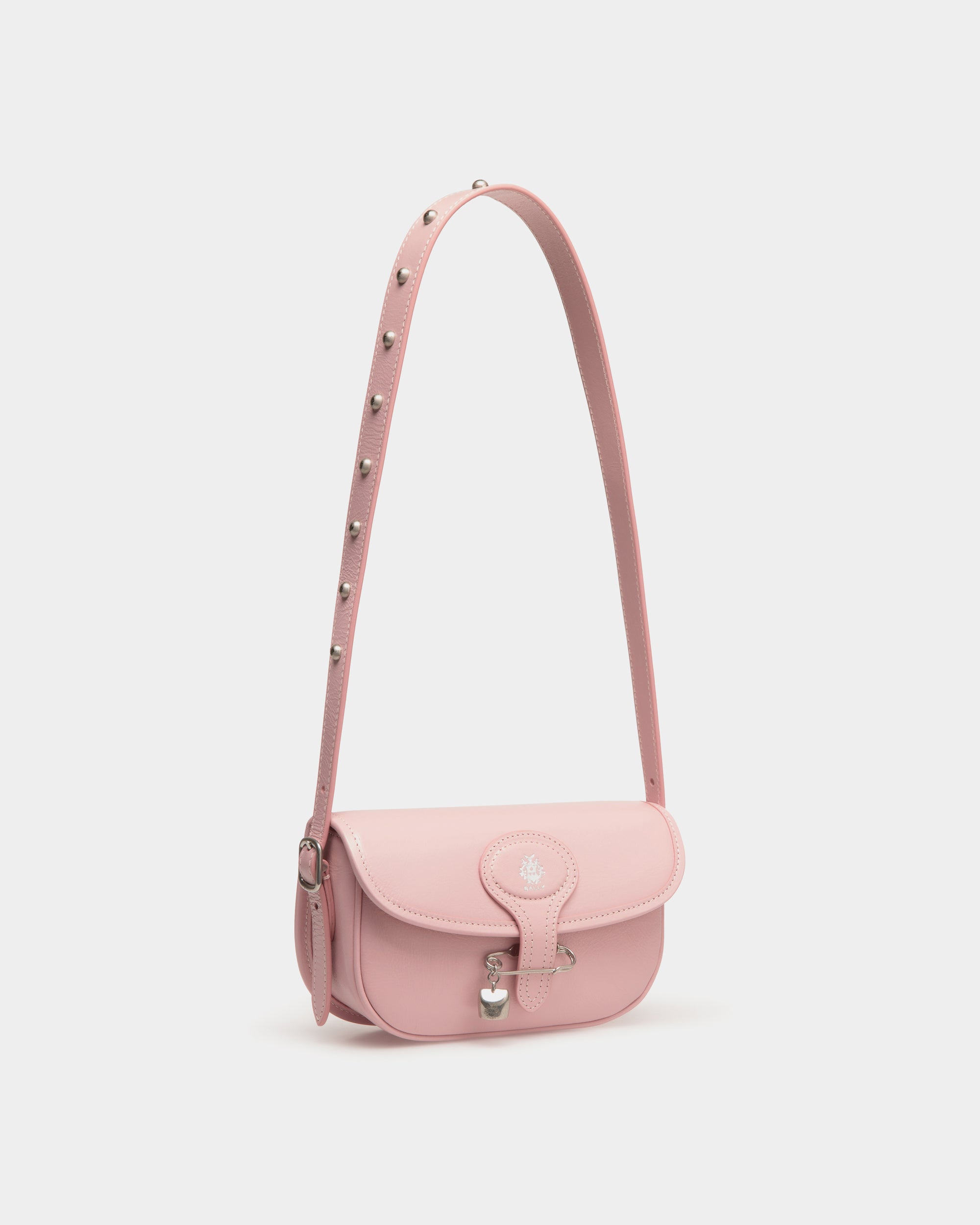 Bally Beckett Minibag in Leather With a Bally Pin-in-Pink-3-Bally Outlet