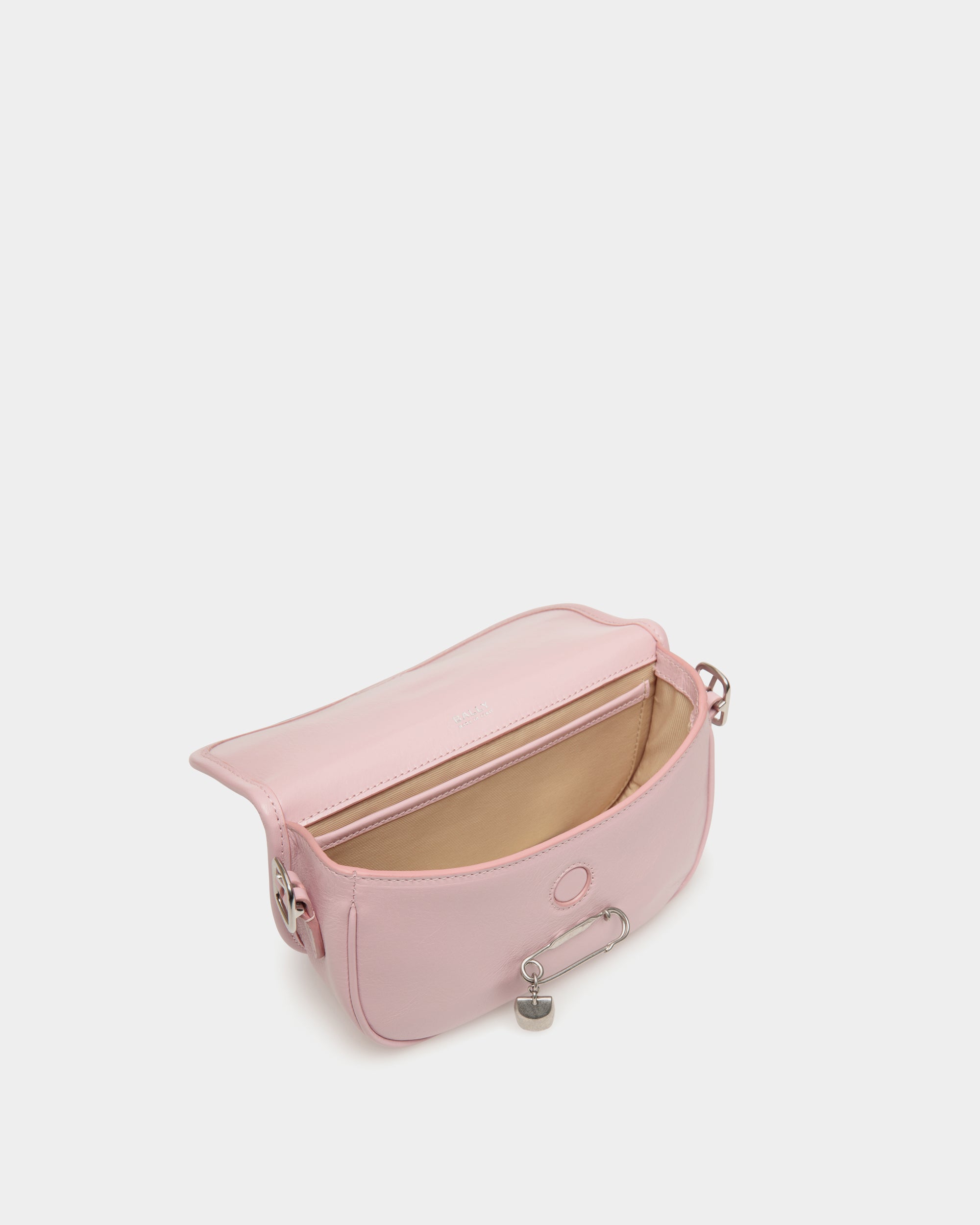Bally Beckett Minibag in Leather With a Bally Pin-in-Pink-4-Bally Outlet