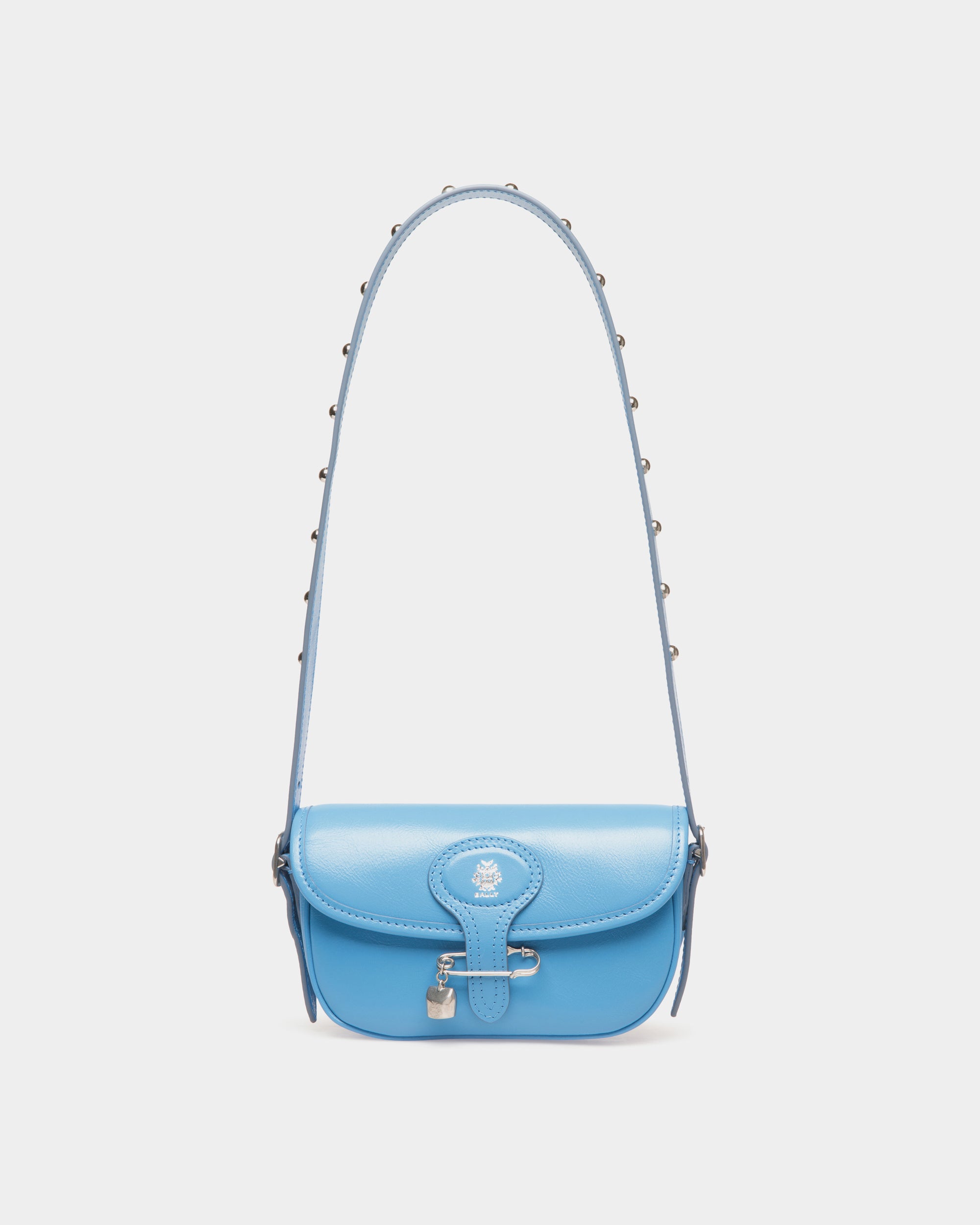 Bally Beckett Minibag in Leather With a Bally Pin-in-Blue-1-Bally Outlet