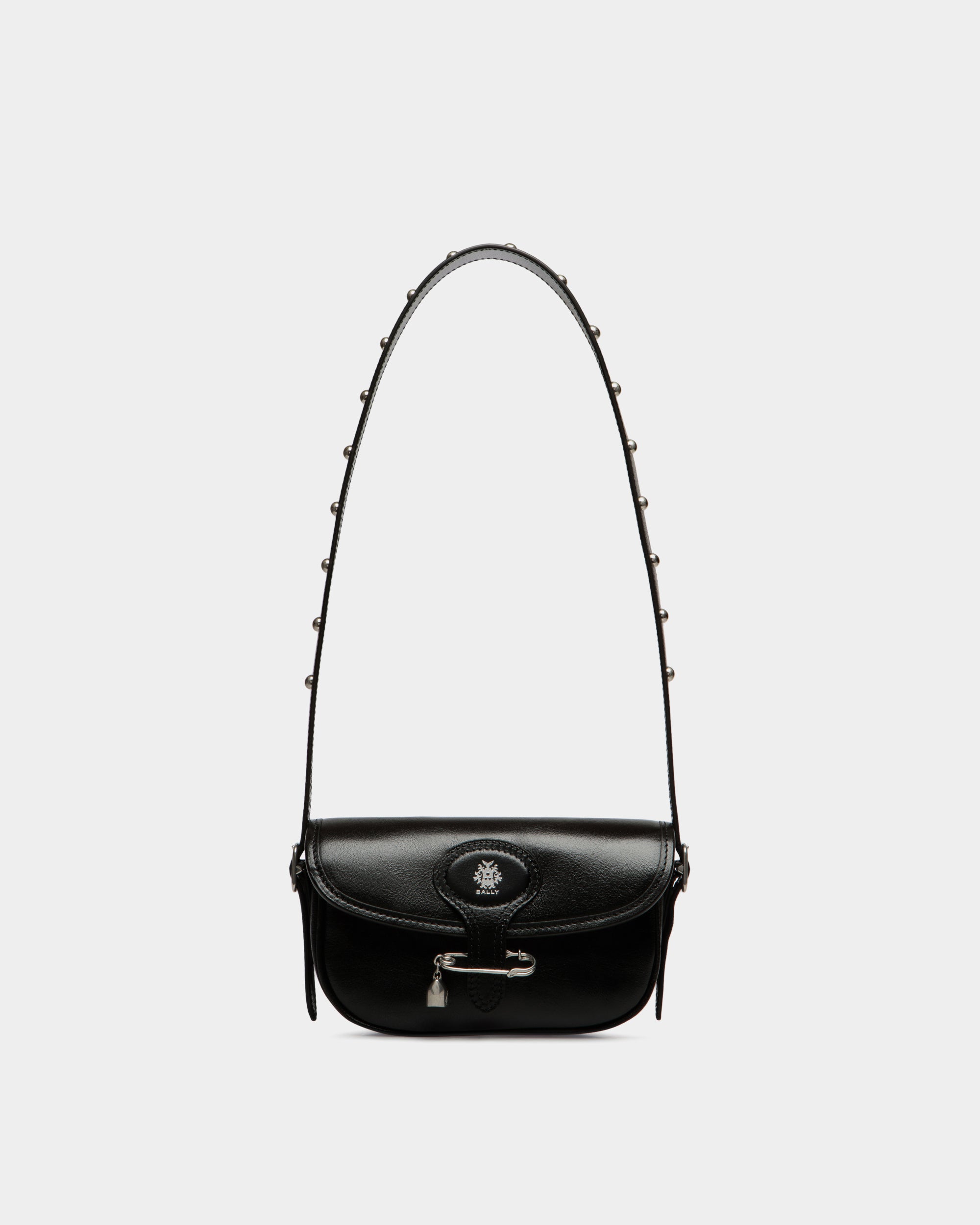 Bally Beckett Minibag in Leather With a Bally Pin-in-Black-1-Bally Outlet