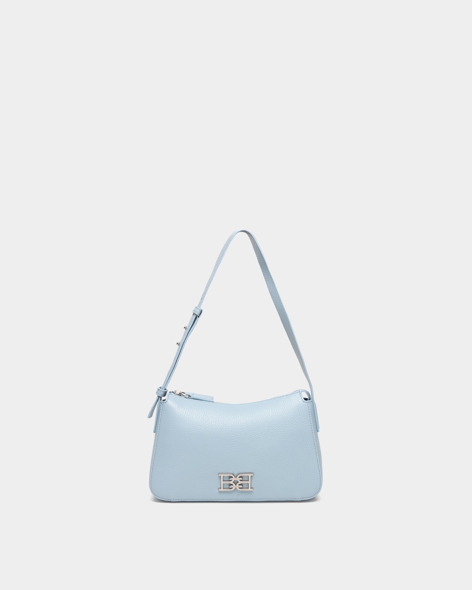 Bally Small Shoulder Bag In Light Blue Grained leather-in-Light Blue-1-Bally Outlet