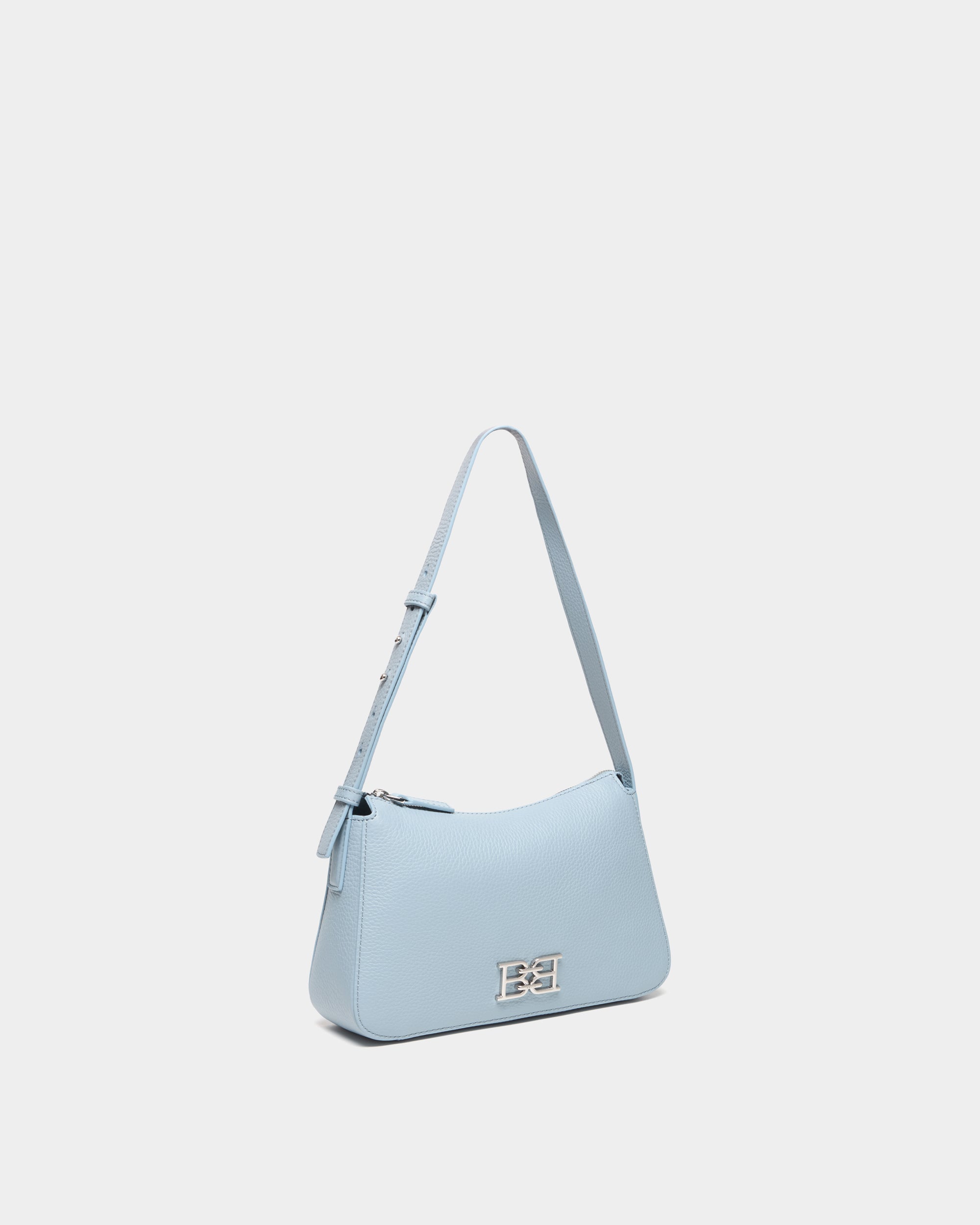 Bally Small Shoulder Bag In Light Blue Grained leather-in-Light Blue-3-Bally Outlet