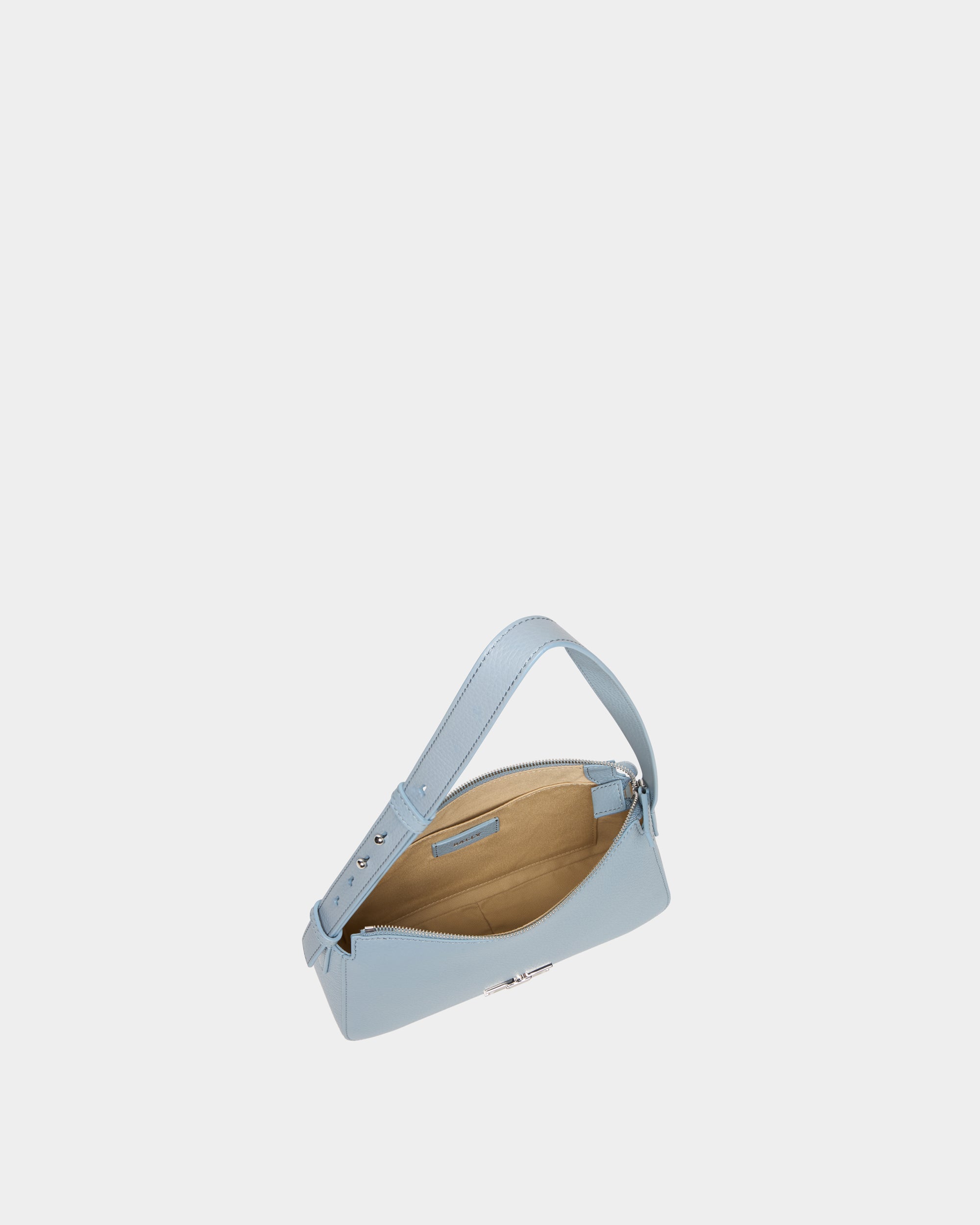 Bally Small Shoulder Bag In Light Blue Grained leather-in-Light Blue-4-Bally Outlet