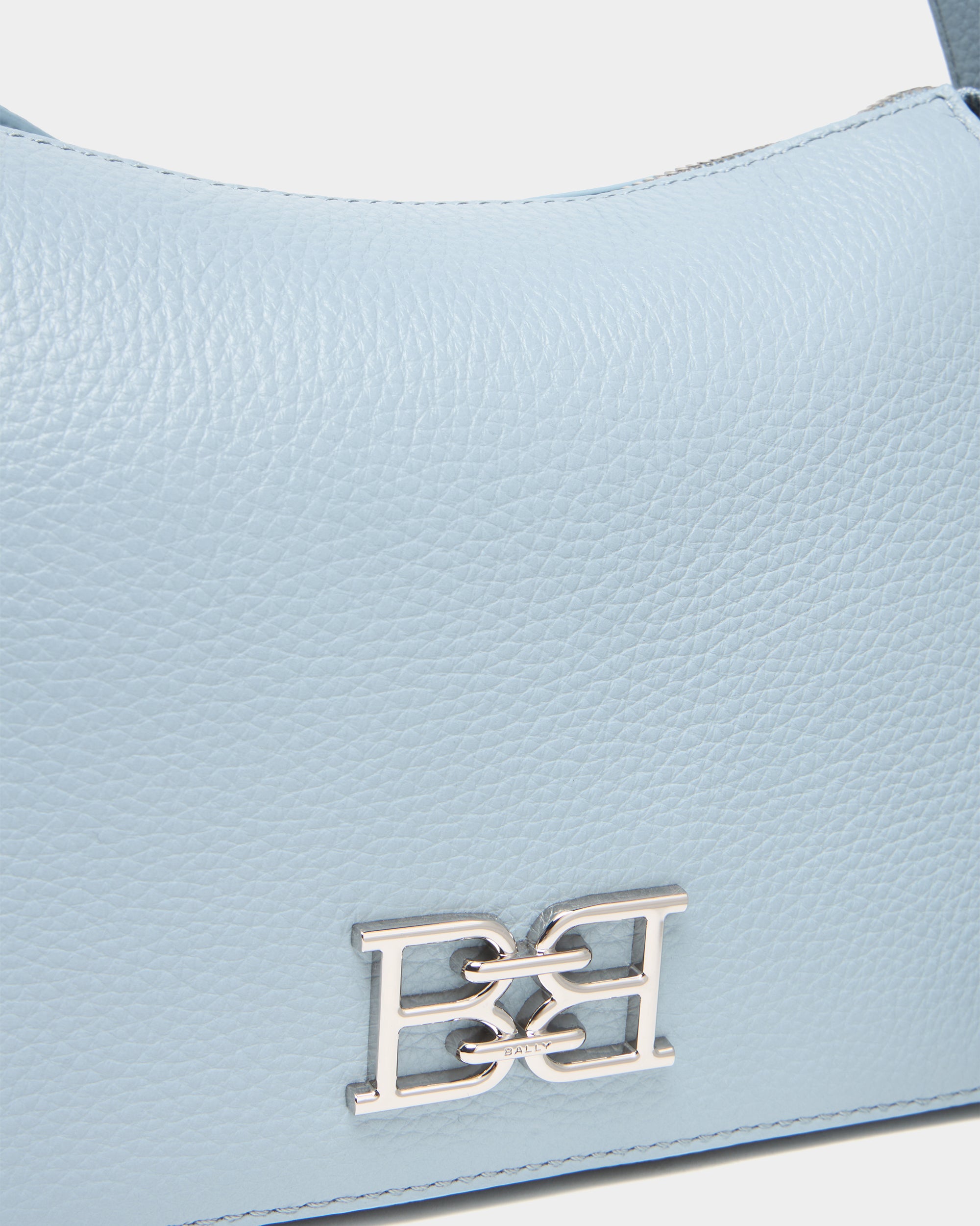 Bally Small Shoulder Bag In Light Blue Grained leather-in-Light Blue-5-Bally Outlet