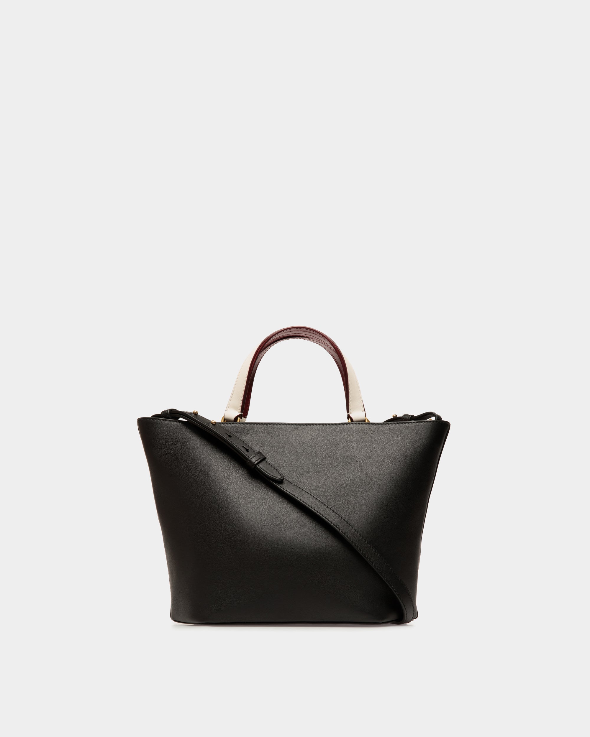 Bally Code Small Zipped Tote Bag in Leather-in-Black-2-Bally Outlet