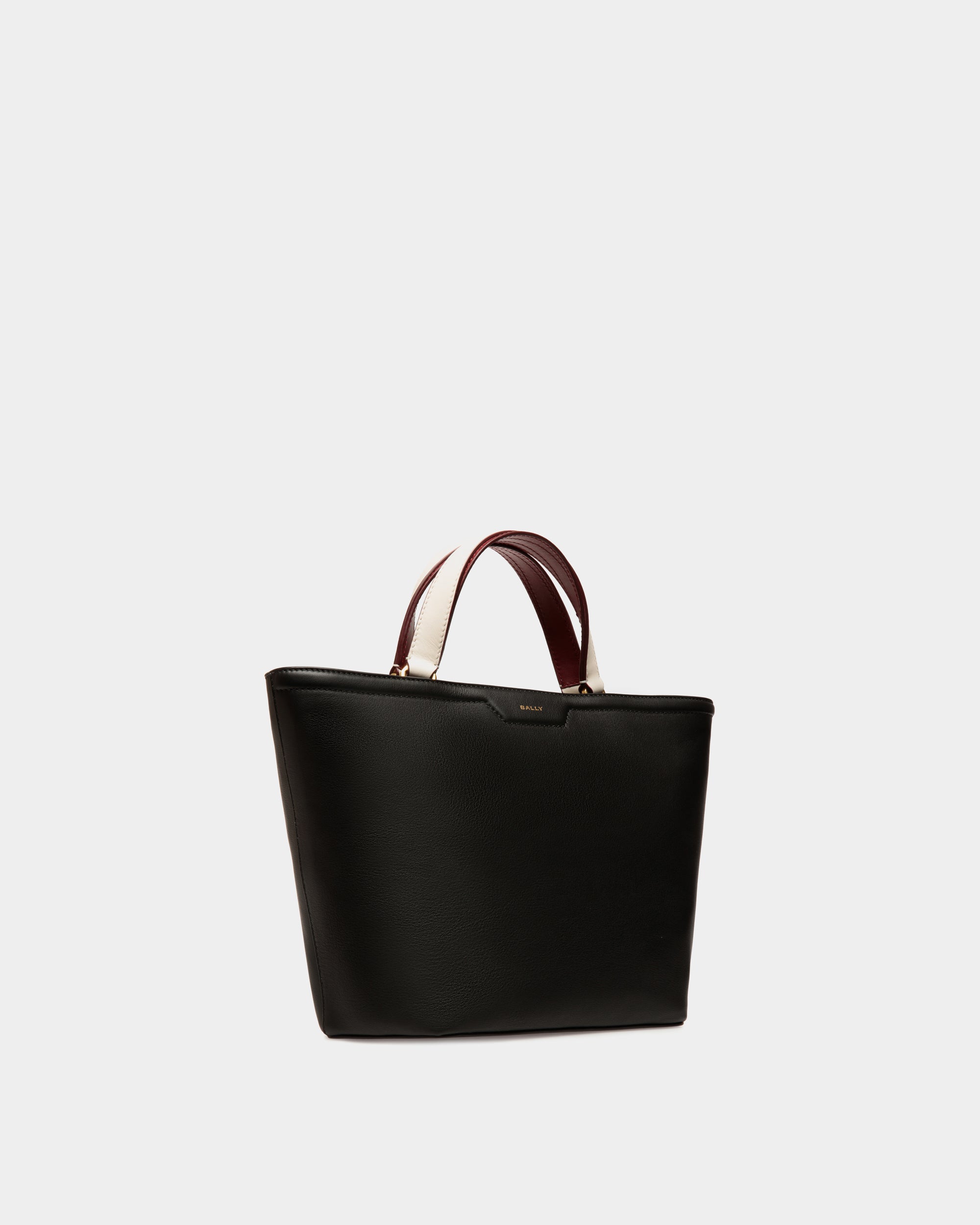 Bally Code Small Zipped Tote Bag in Leather-in-Black-3-Bally Outlet
