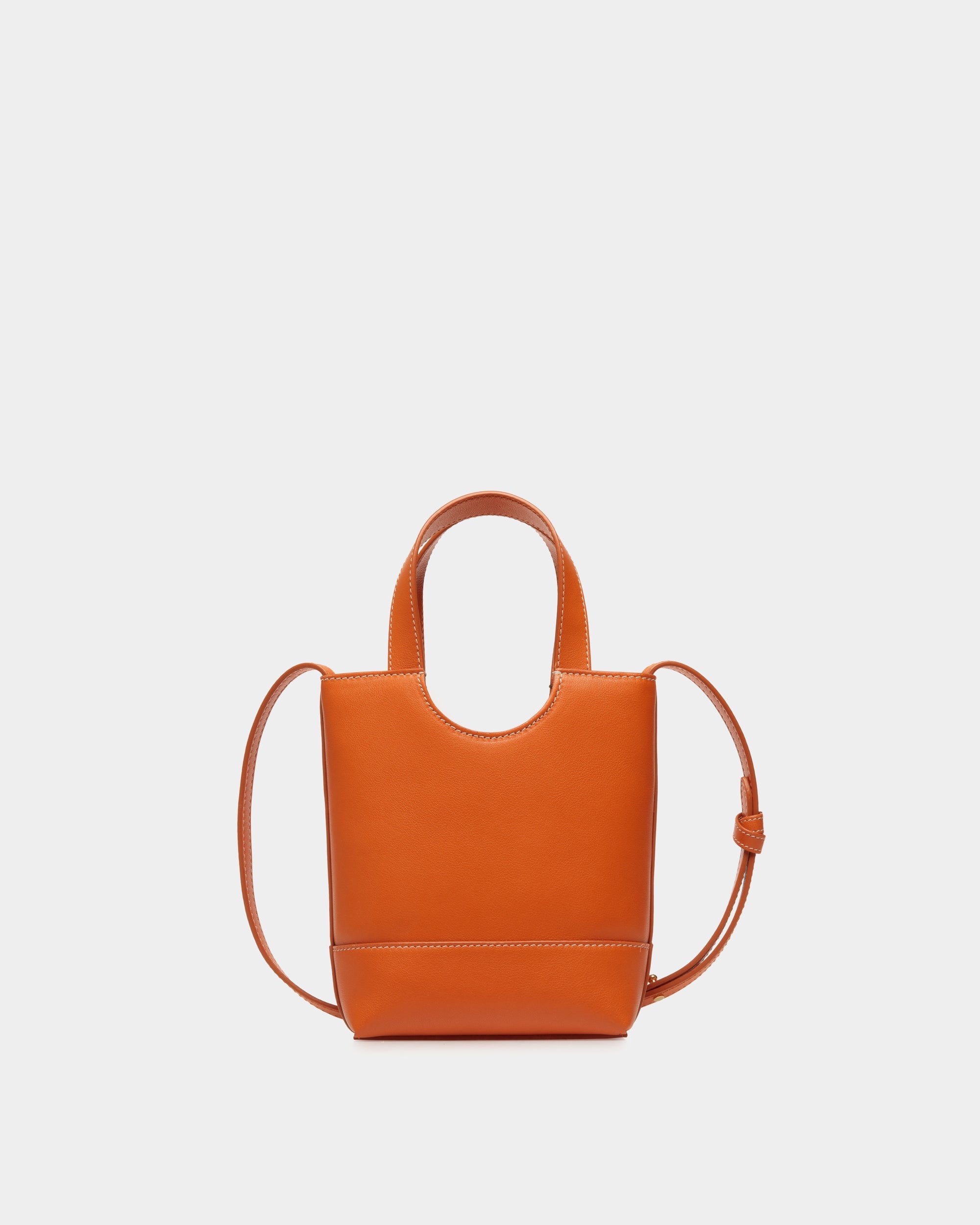 Bally Easy Tote Mini Leather Bag-in-Orange-2-Bally Outlet
