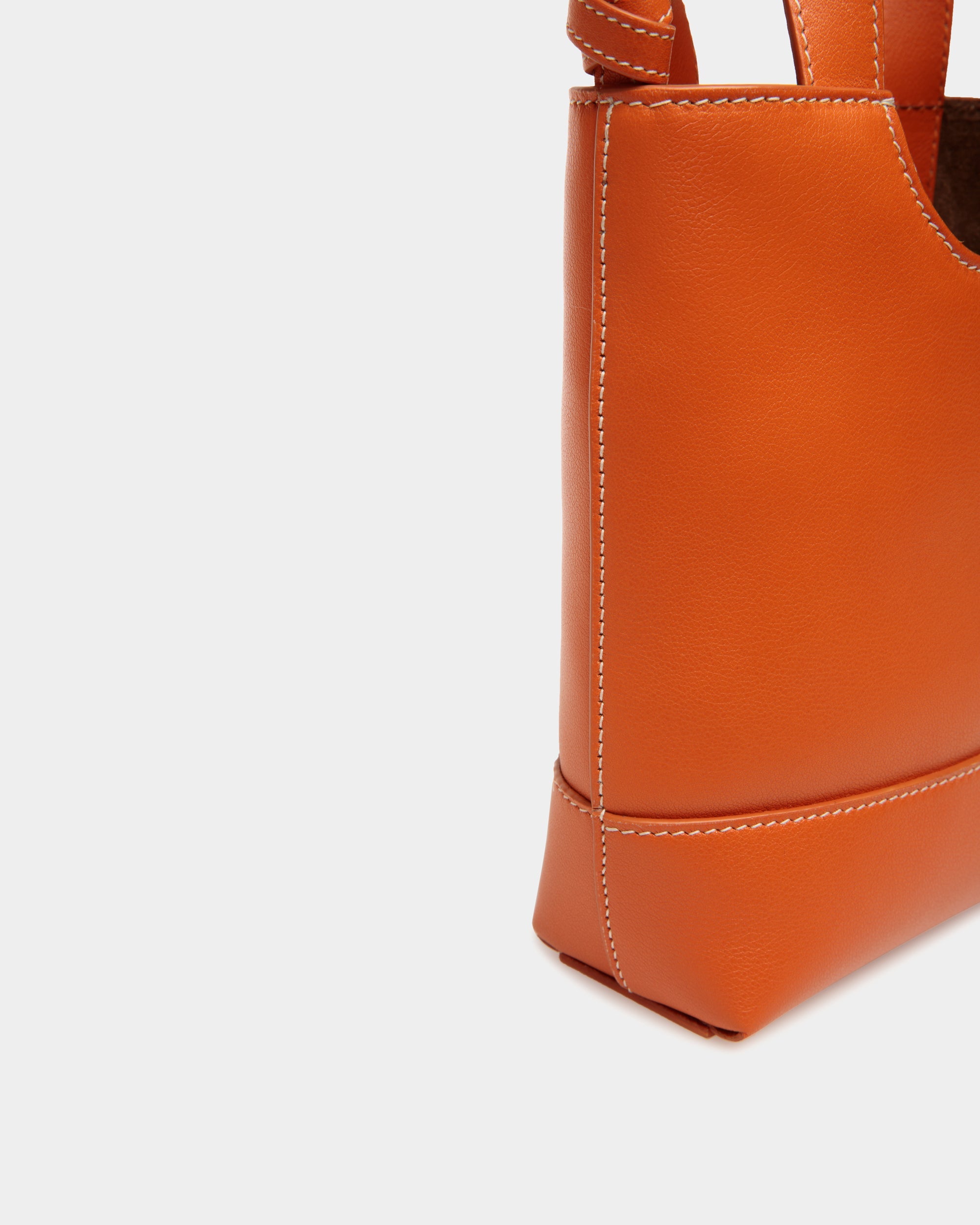 Bally Easy Tote Mini Leather Bag-in-Orange-4-Bally Outlet