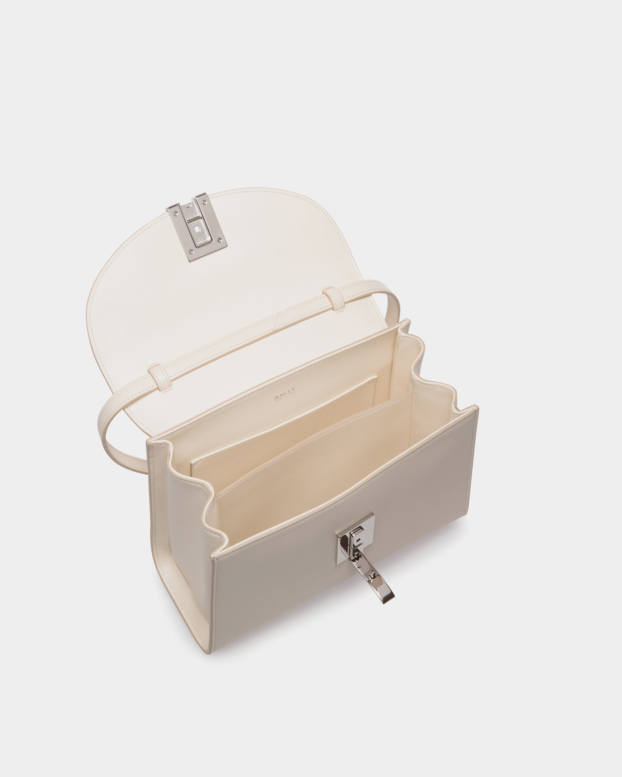 Bally Ollam Top Handle Bag in Leather-in-White-4-Bally Outlet