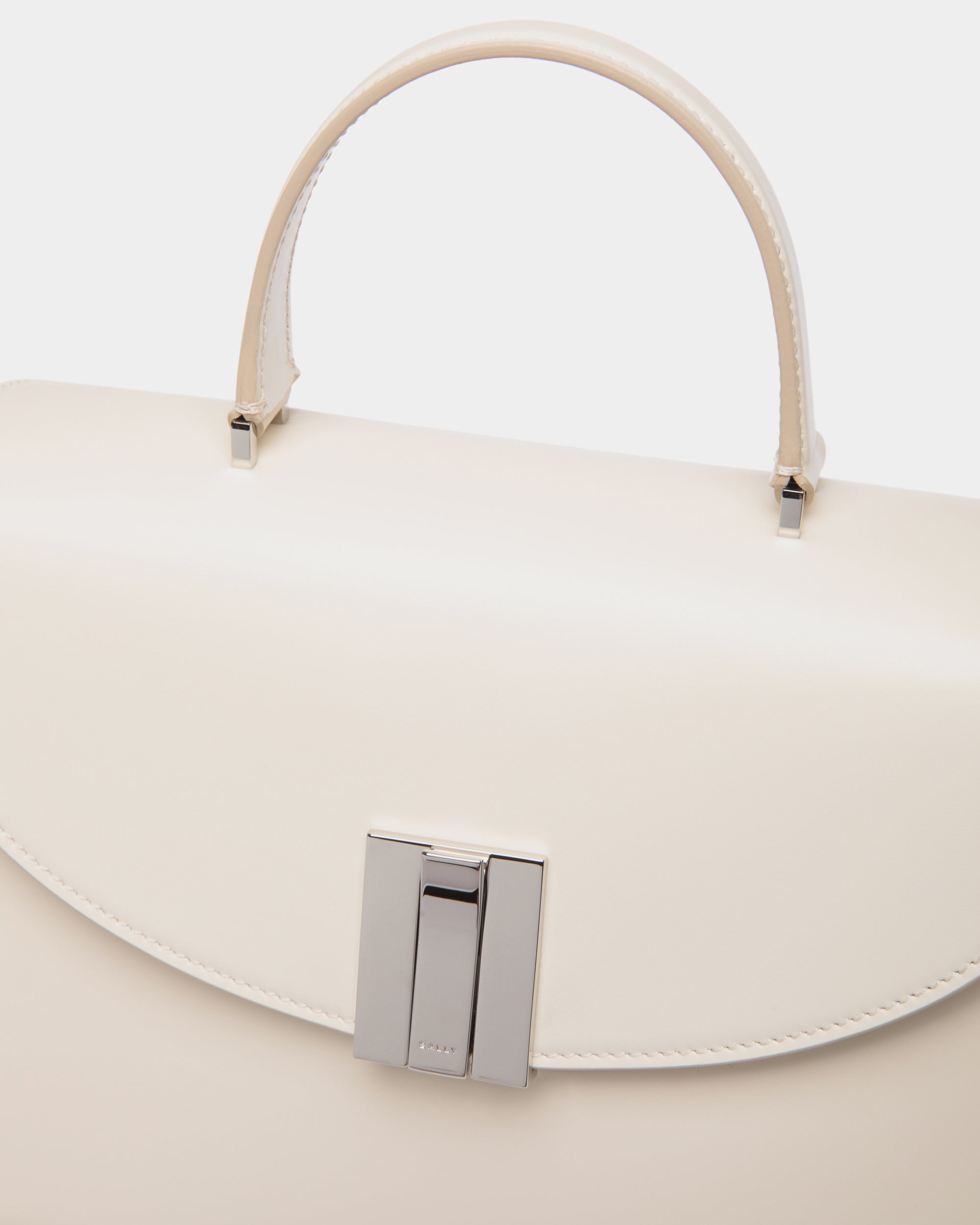 Bally Ollam Top Handle Bag in Leather-in-White-5-Bally Outlet