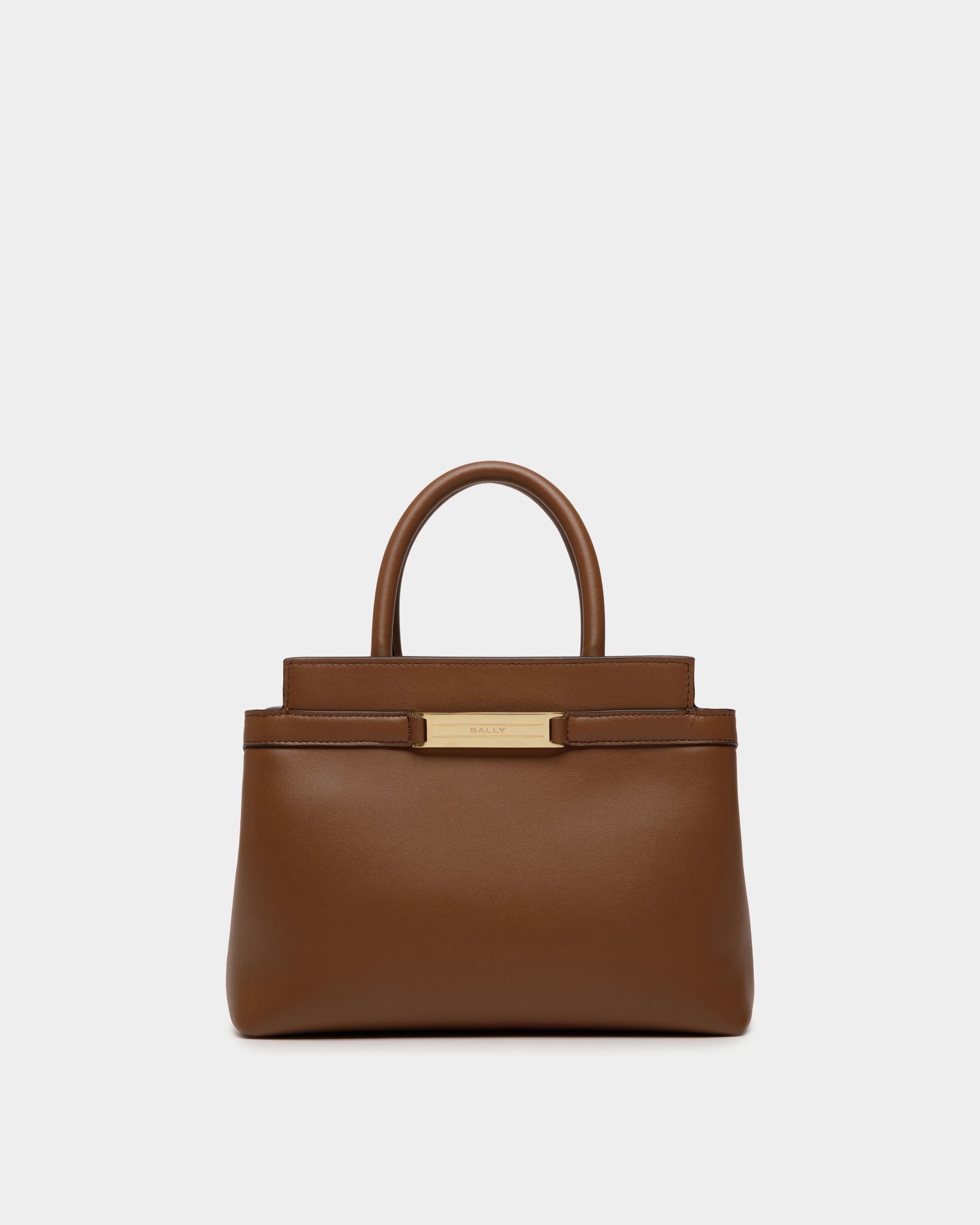 Bally Deco Small Tote Bag in Leather-in-Brown-1-Bally Outlet