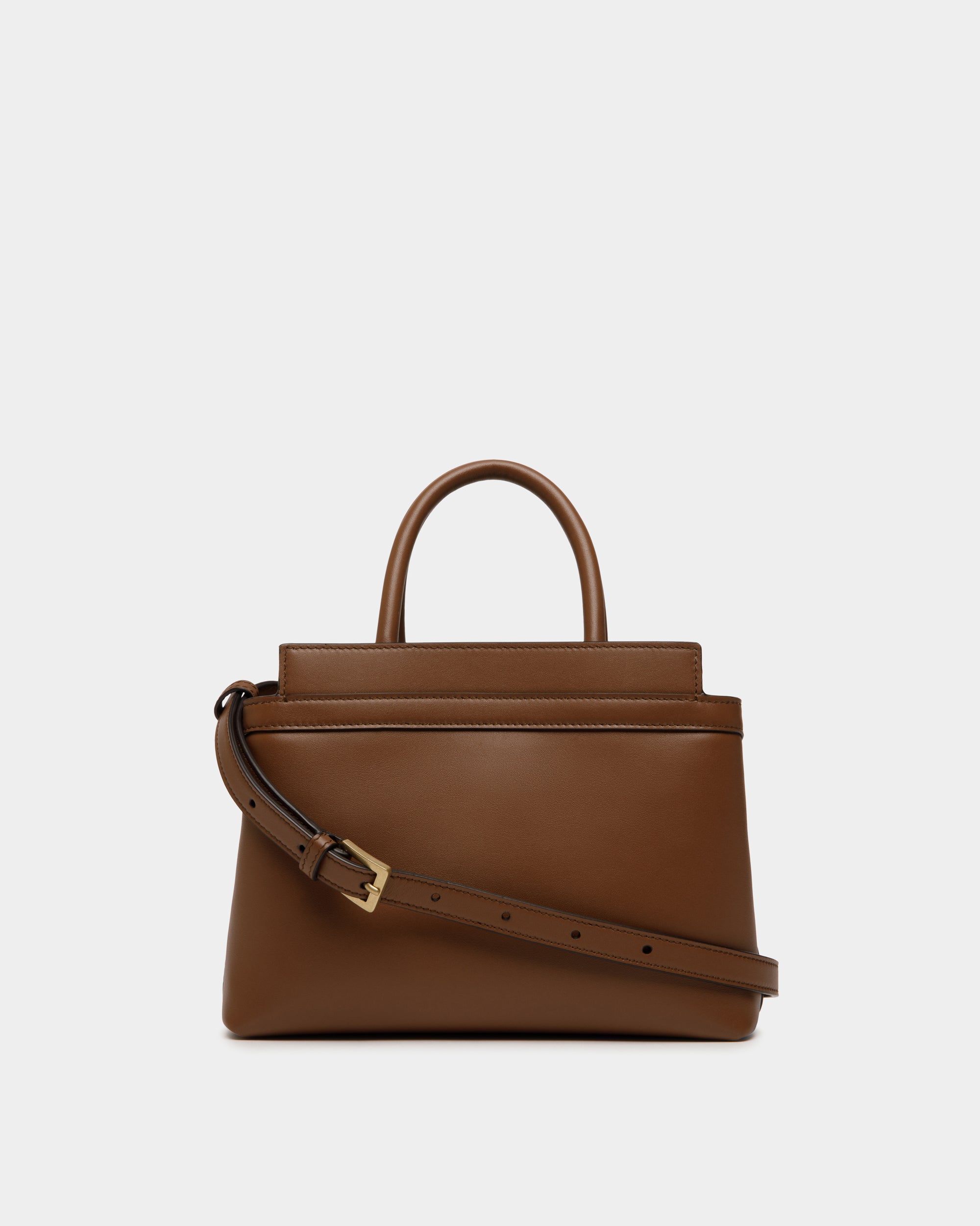 Bally Deco Small Tote Bag in Leather-in-Brown-2-Bally Outlet