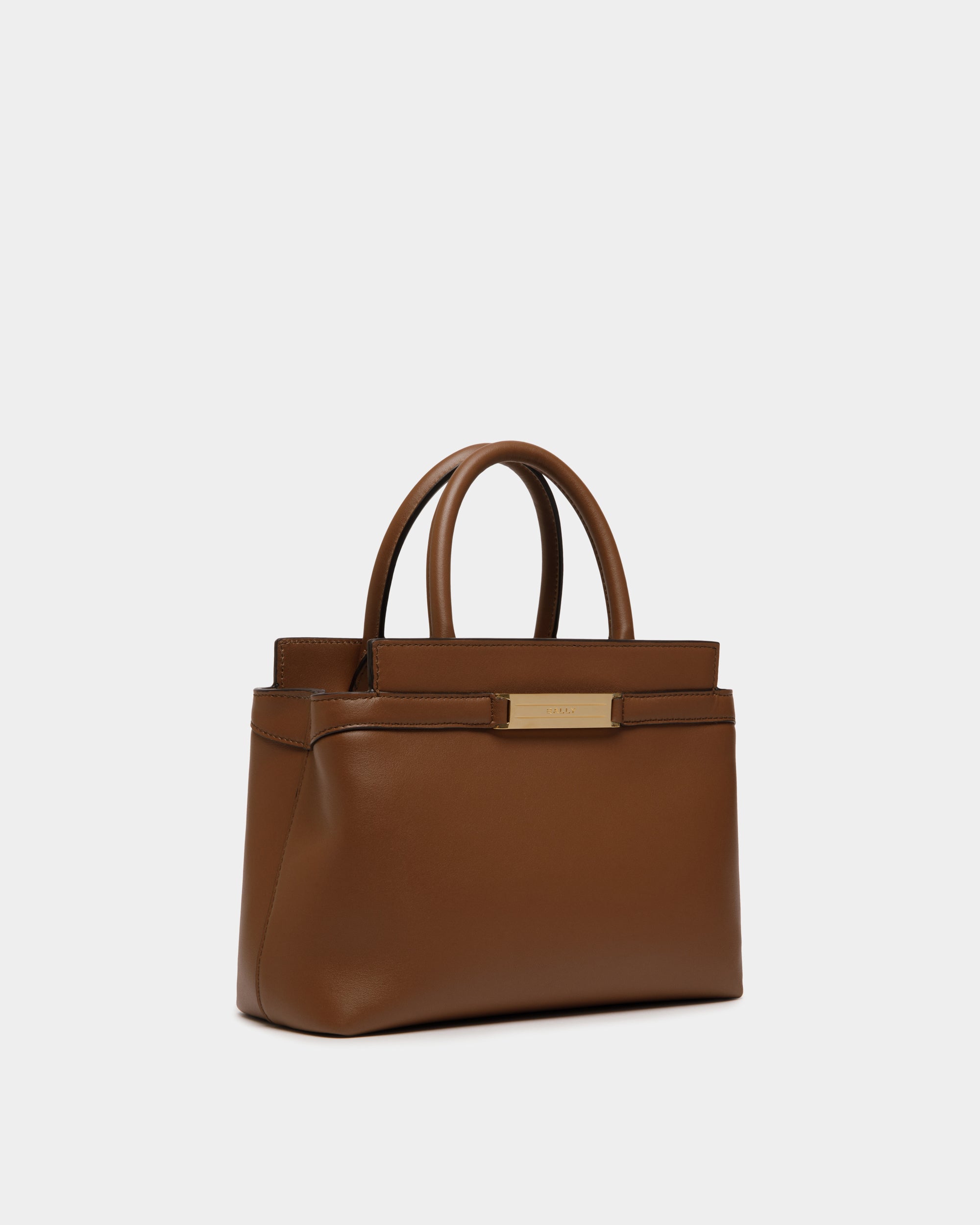 Bally Deco Small Tote Bag in Leather-in-Brown-3-Bally Outlet