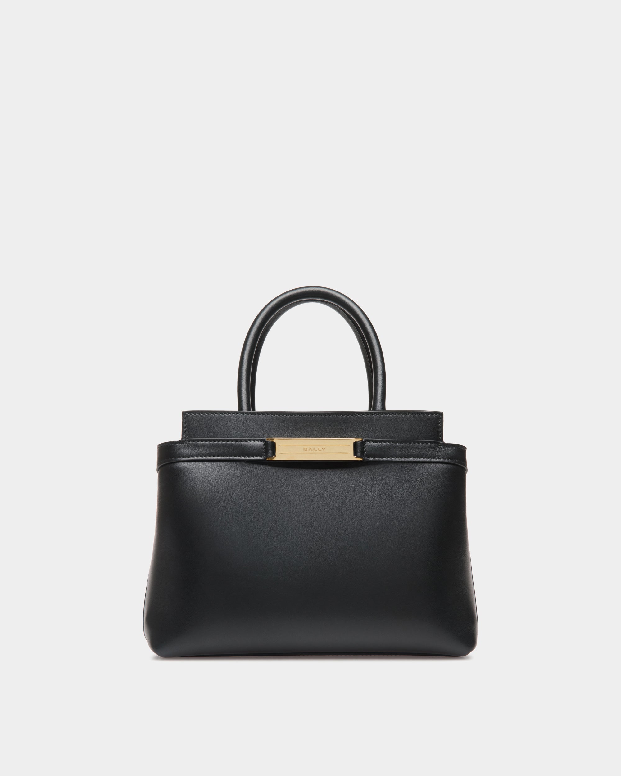Bally Deco Small Tote Bag in Leather-in-Black-1-Bally Outlet