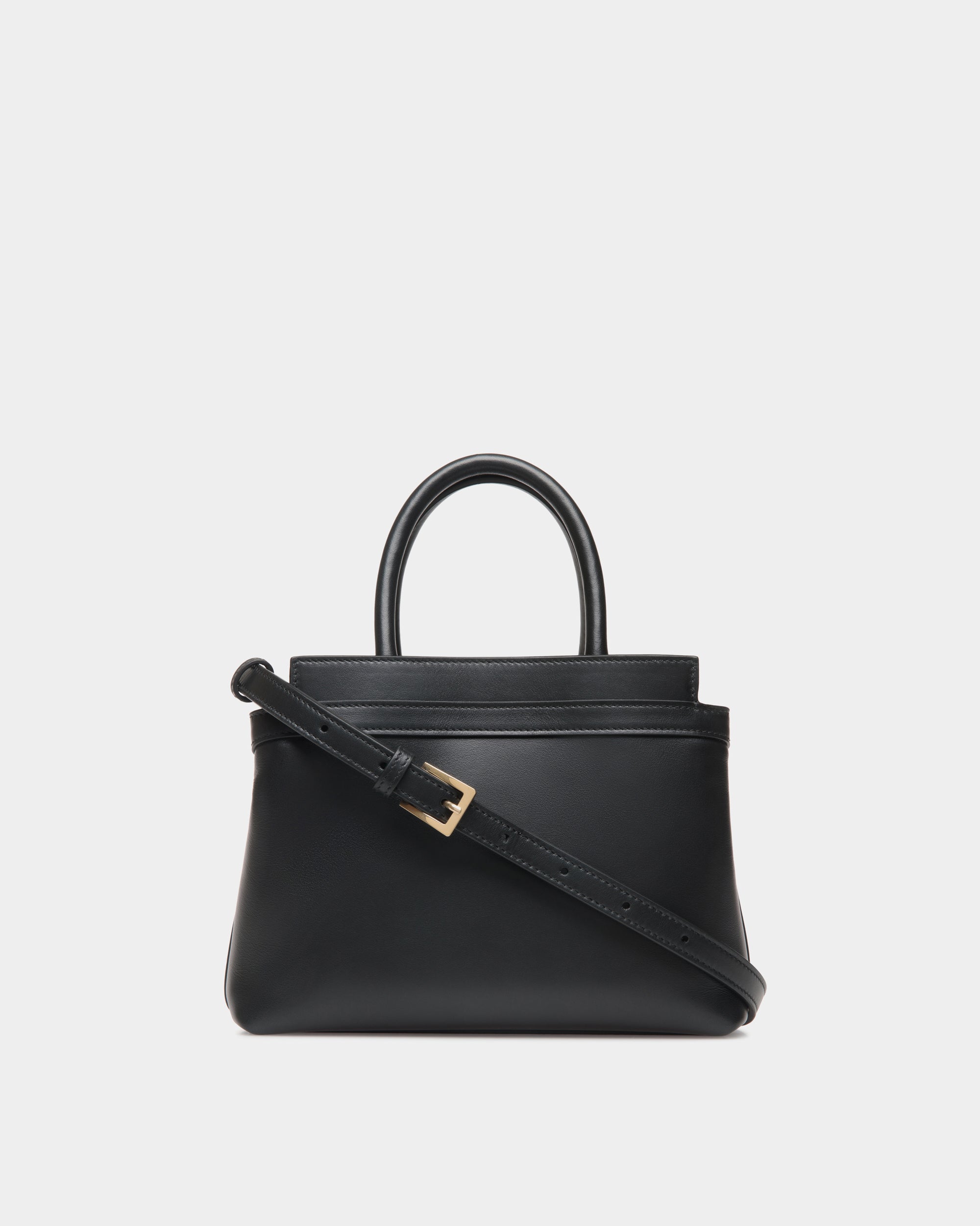 Bally Deco Small Tote Bag in Leather-in-Black-2-Bally Outlet