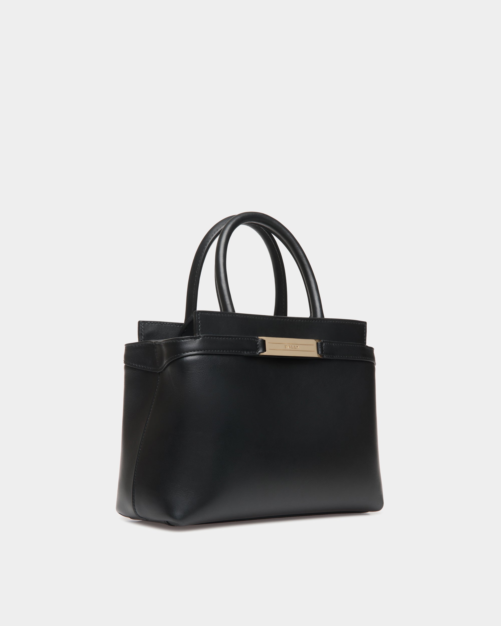 Bally Deco Small Tote Bag in Leather-in-Black-3-Bally Outlet