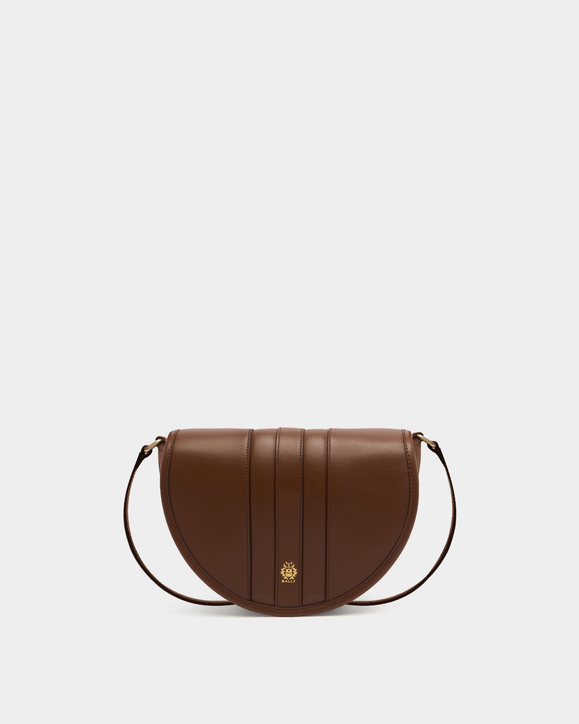 Bally Signature Crossbody Bag in Brown Leather-in-Brown-1-Bally Outlet