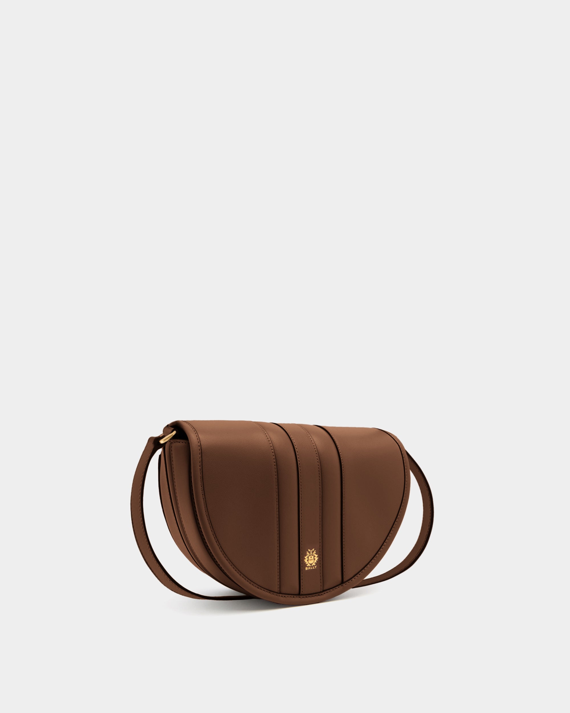 Bally Signature Crossbody Bag in Brown Leather-in-Brown-3-Bally Outlet