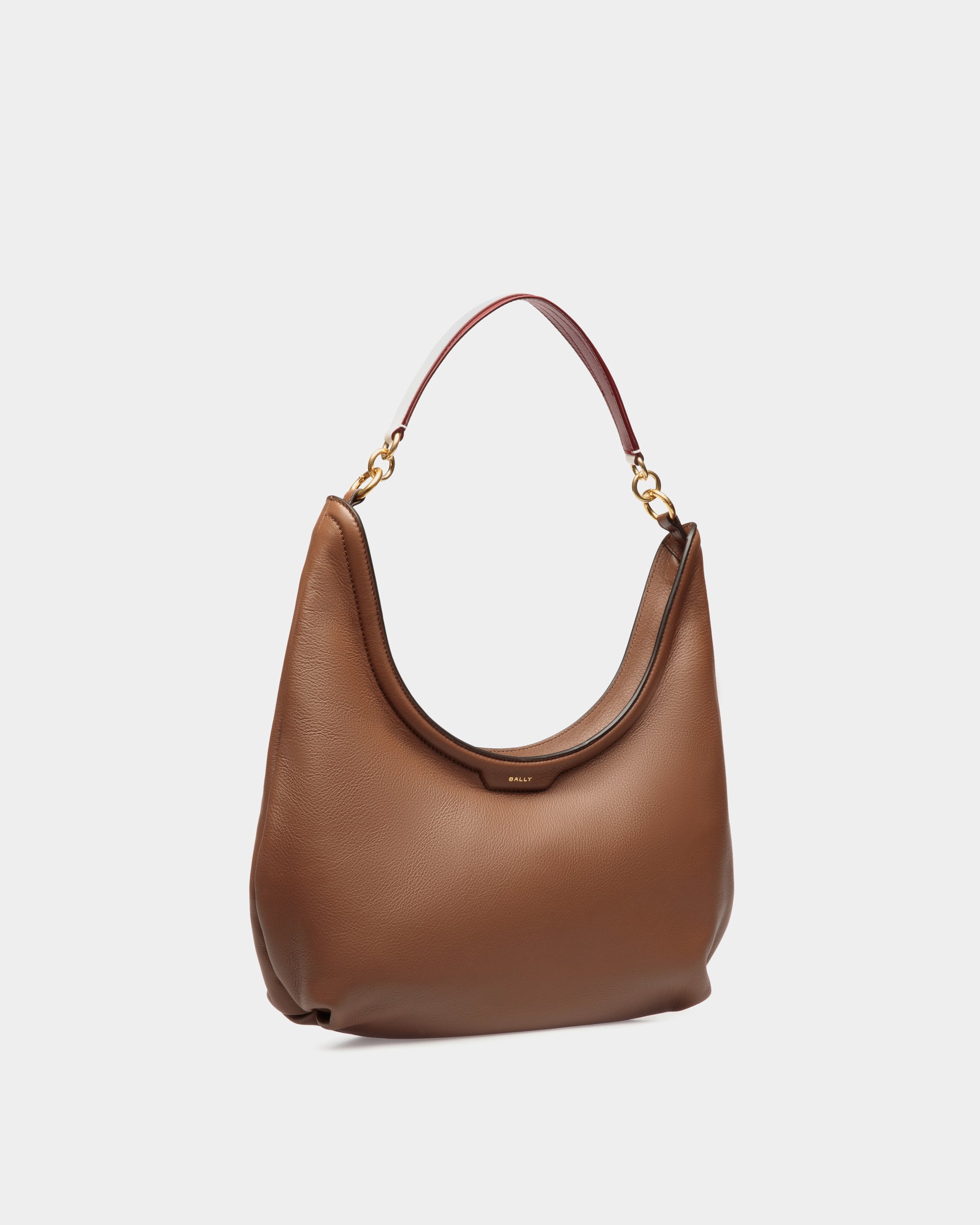 Bally Code Hobo Bag In Leather-in-Brown-3-Bally Outlet