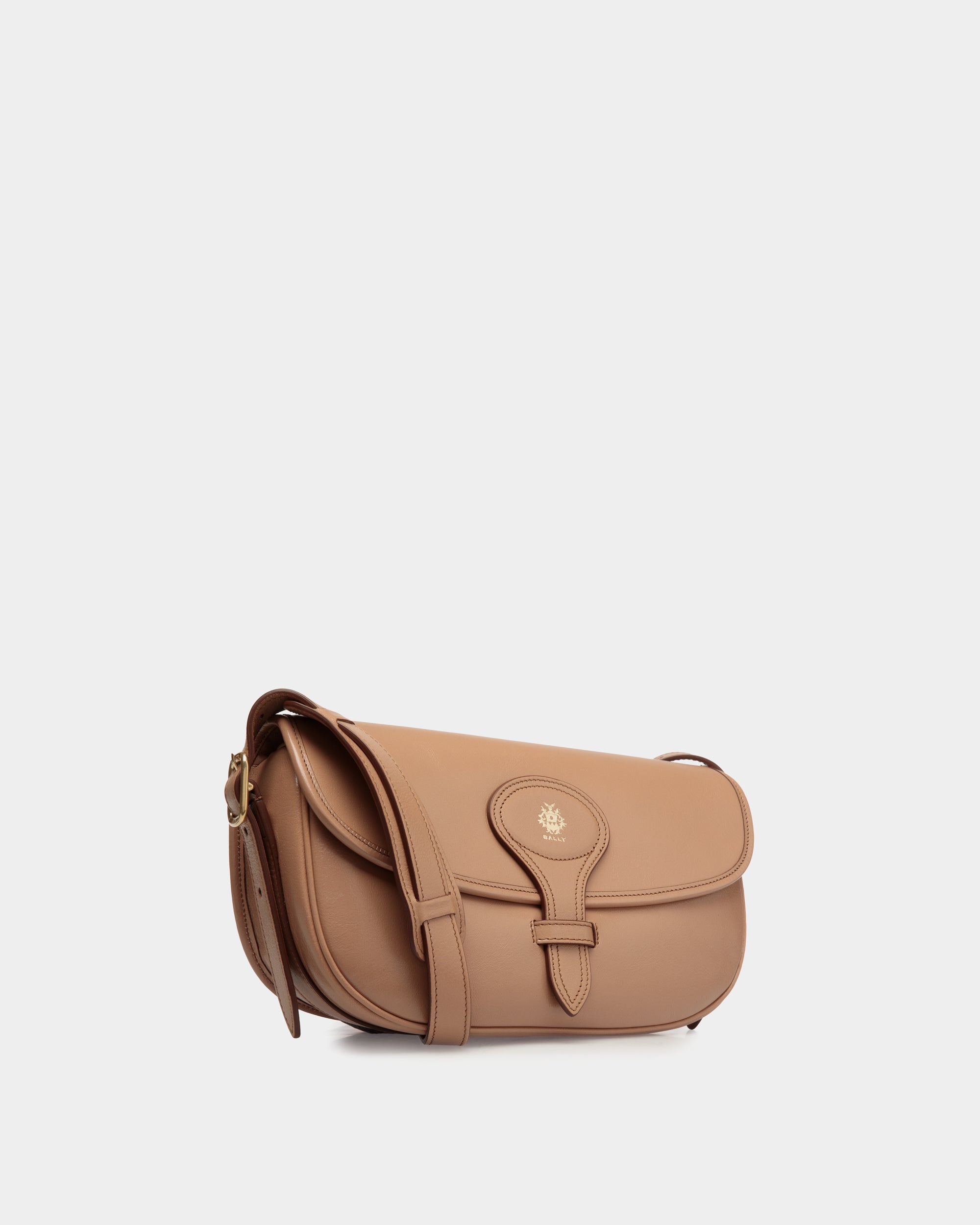 Bally Beckett Crossbody Bag in Praline Leather-in-Beige-3-Bally Outlet