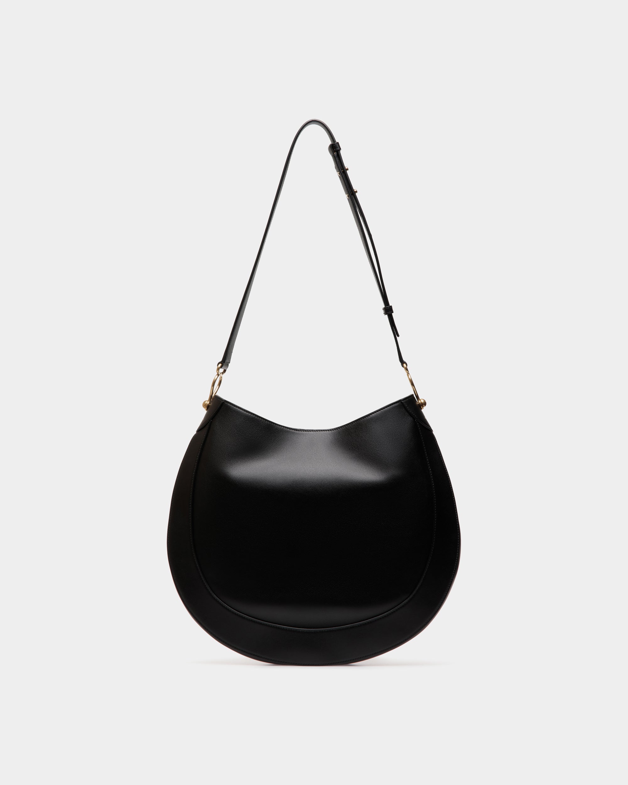Bally Lune Hobo Leather Bag-in-Black-2-Bally Outlet