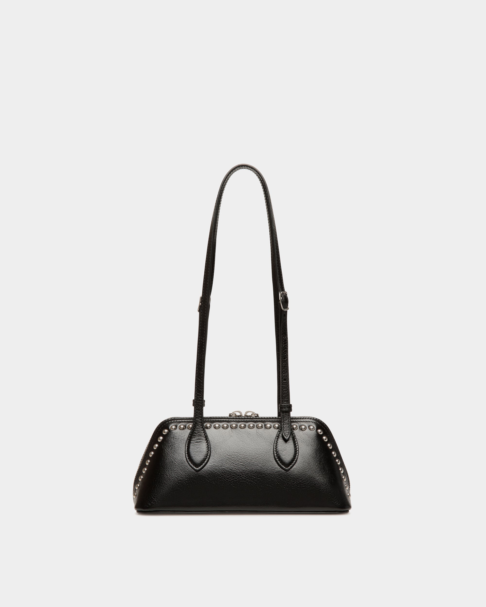 Bally Ray Minibag in Leather With Studs-in-Black-2-Bally Outlet