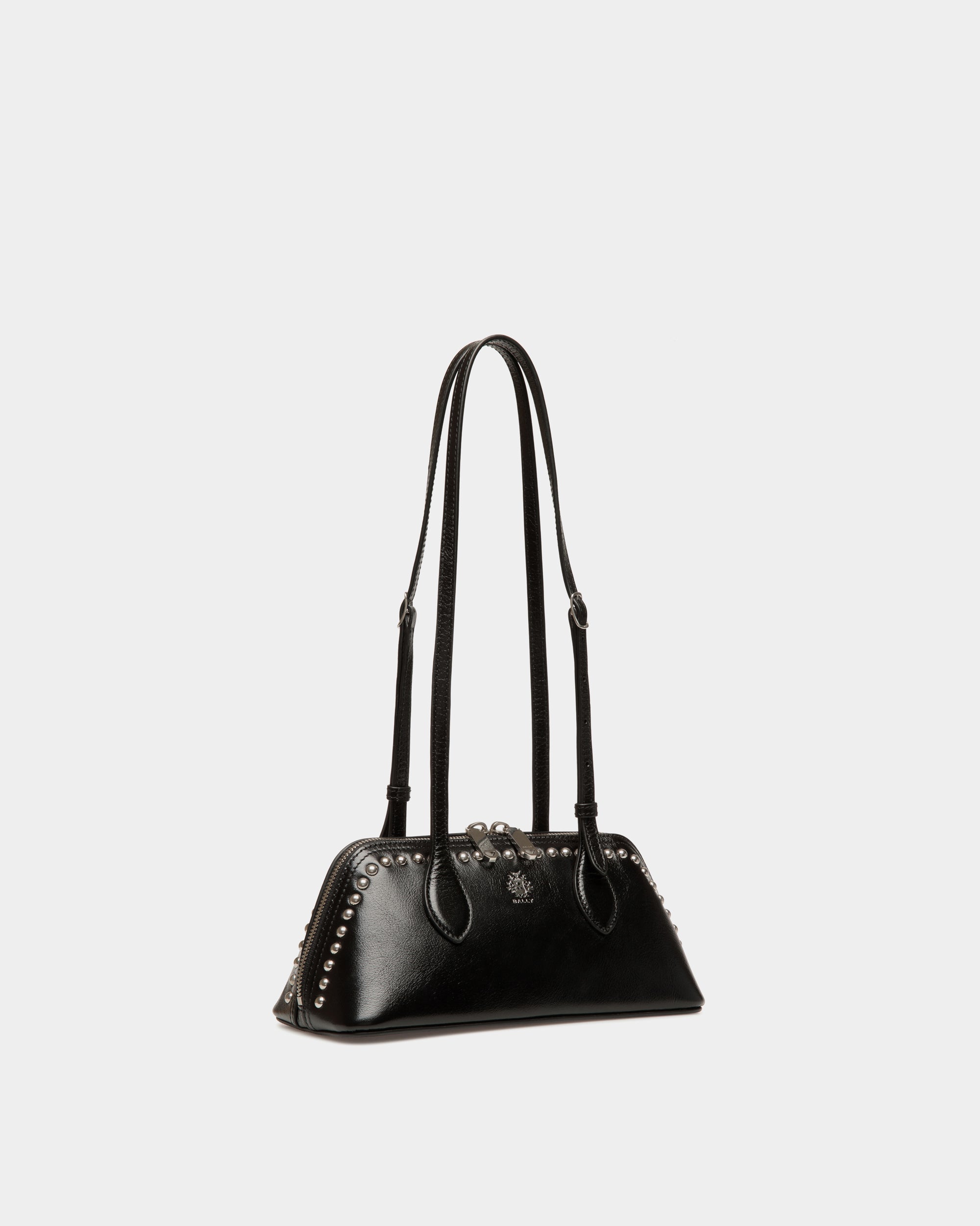 Bally Ray Minibag in Leather With Studs-in-Black-3-Bally Outlet